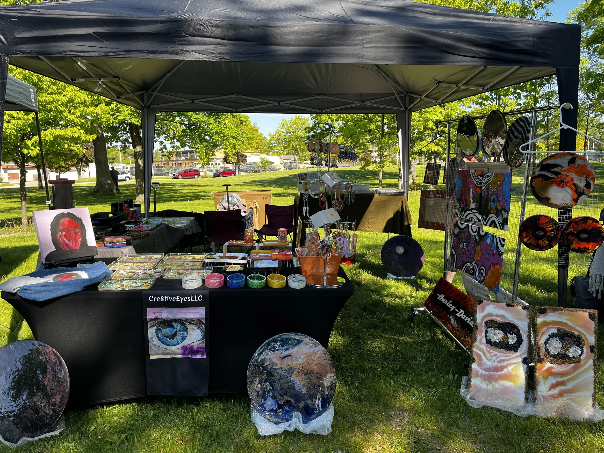 Our tent at Art in the Park!