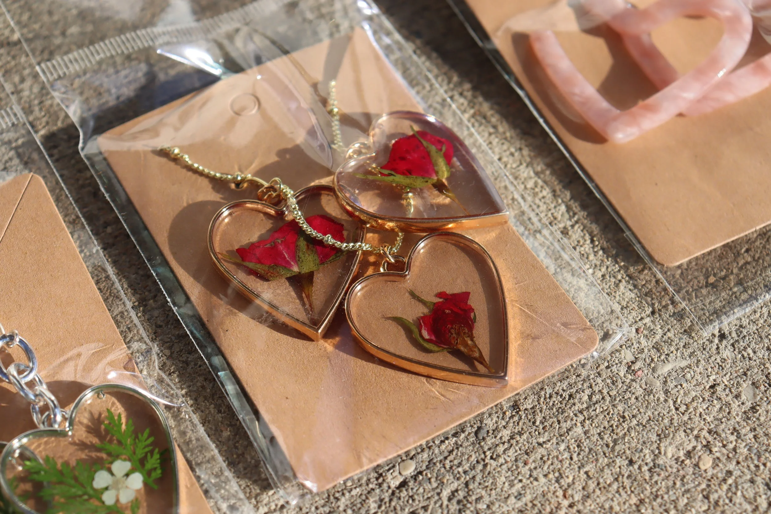 Rose Necklace and Earring Set.