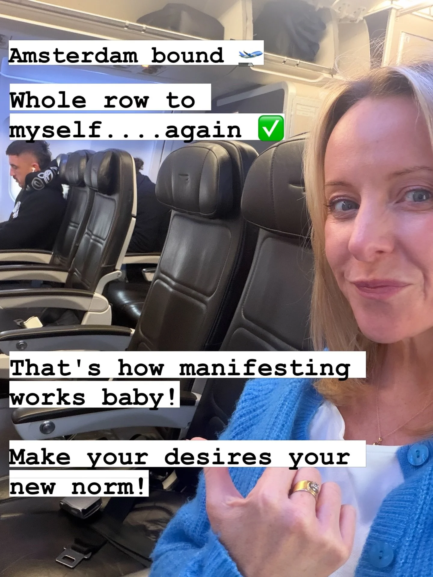 When manifesting a whole row to yourself, literally becomes the new norm! ✈️✨

And no&hellip; this isn&rsquo;t just &ldquo;luck&rdquo;
This is how your brain and energy work together 🤓

Here&rsquo;s the science bit&hellip;

Your brain is constantly 
