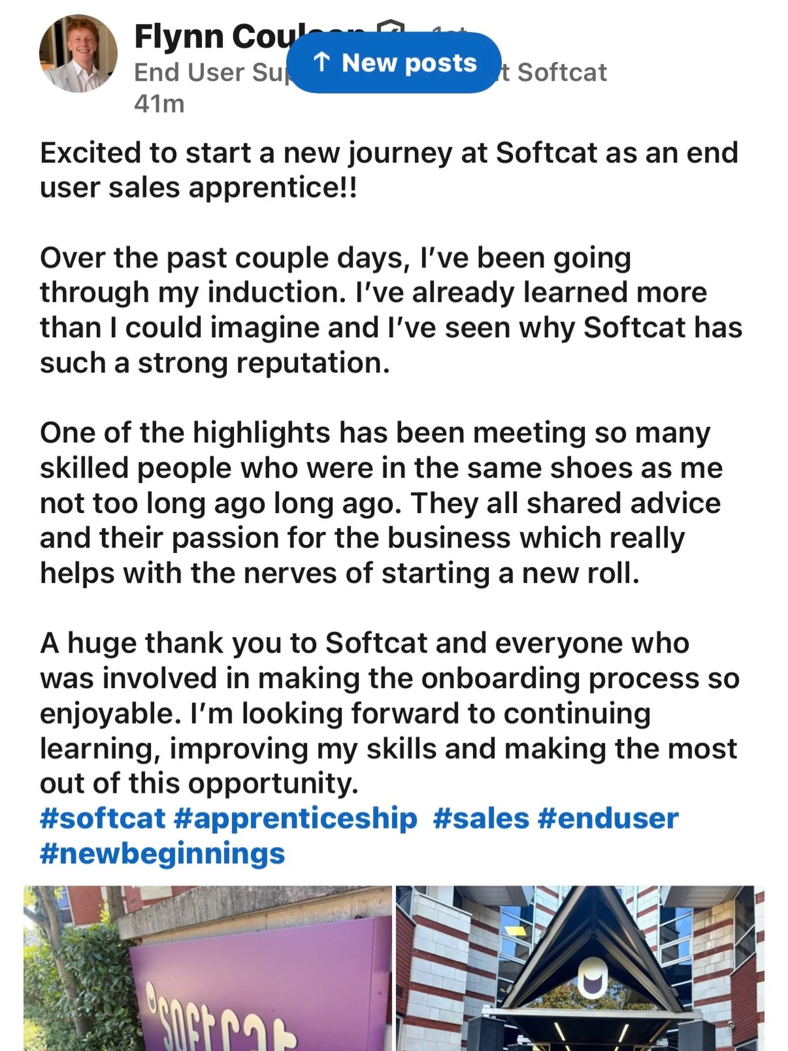 Proud mum moment!! 🤩

My gorgeous boy @flynncoulson is starting his career this week at @softcat as an End User Sales Apprentice!

It's no surprise to me that he's entered into the world of sales as he's always been super entrepreneurial, coming up 