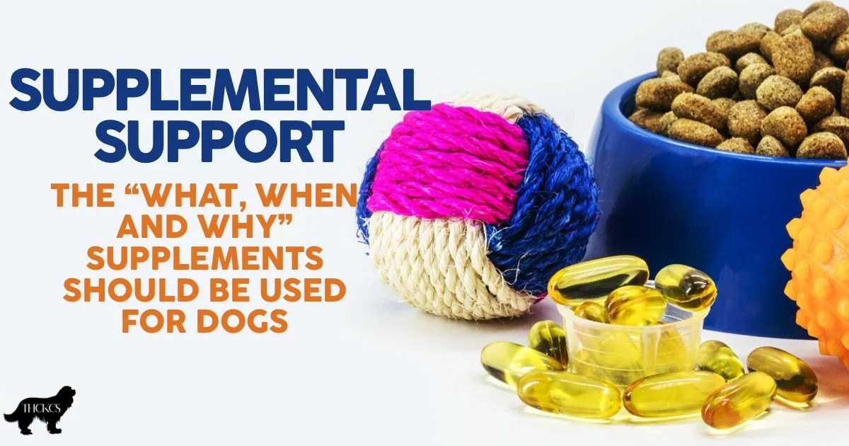 Supplemental Support - The “what, when and why” supplements should be used for dogs 
