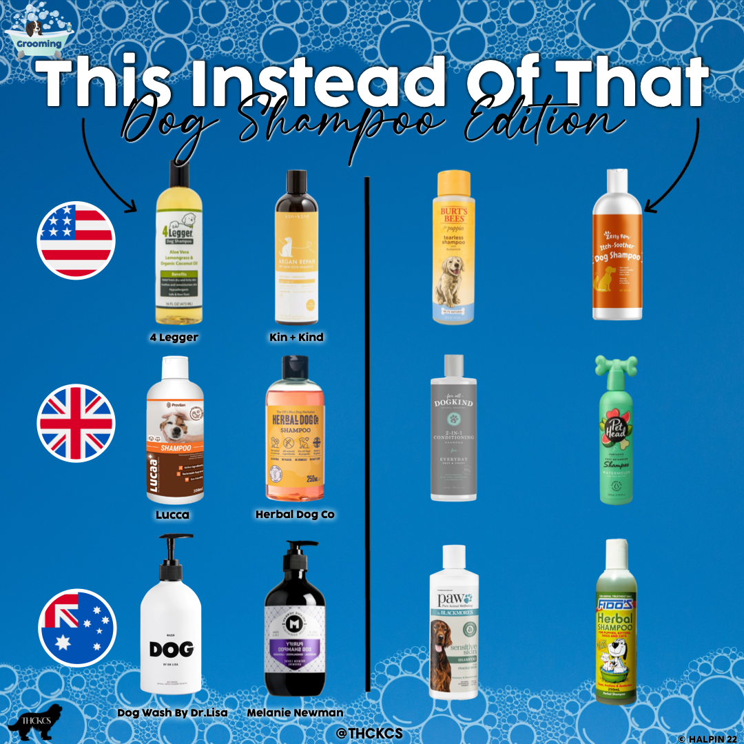 Clean swaps for dog shampoo