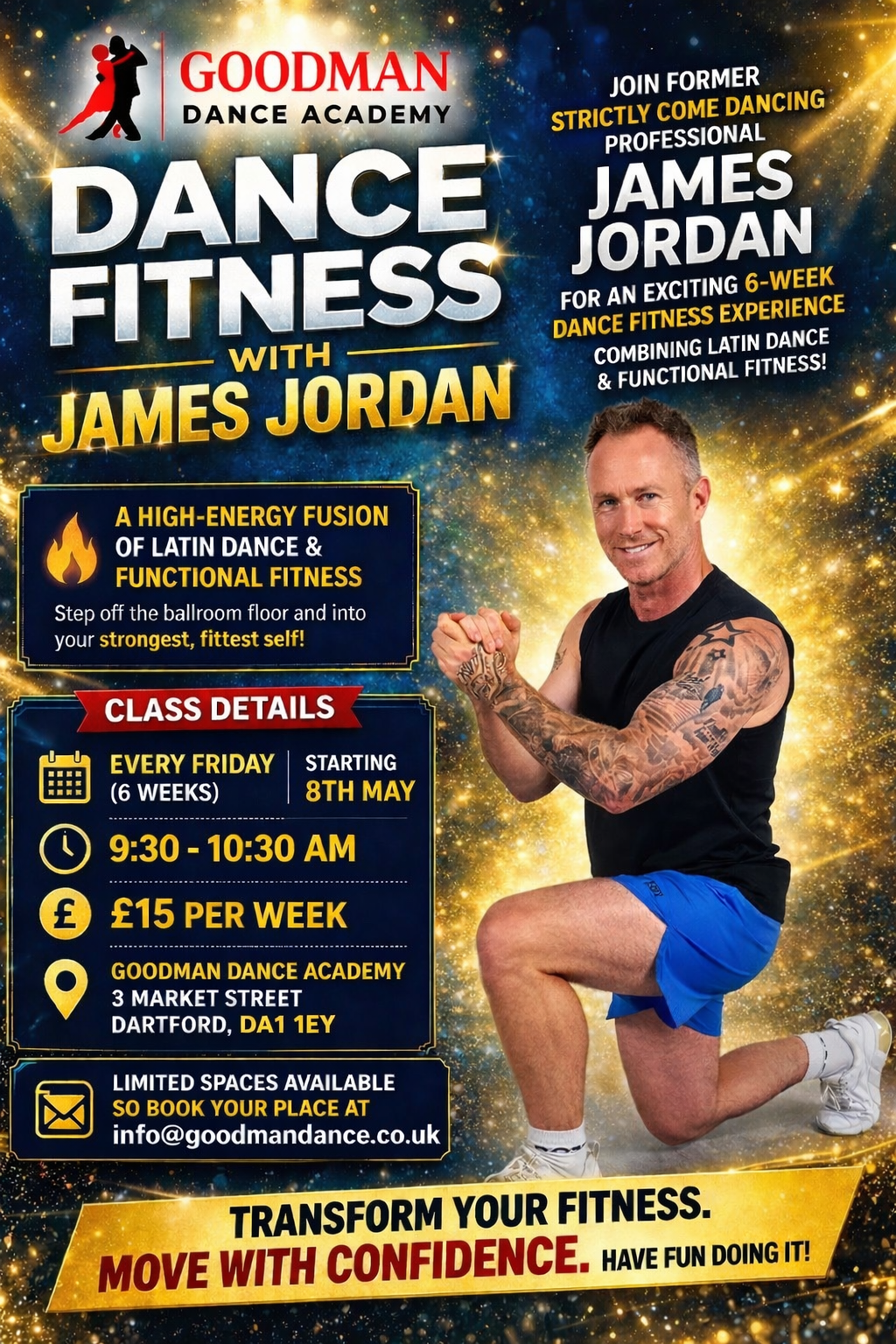 New Dance Fitness Class With Former Strictly Pro James Jordan!