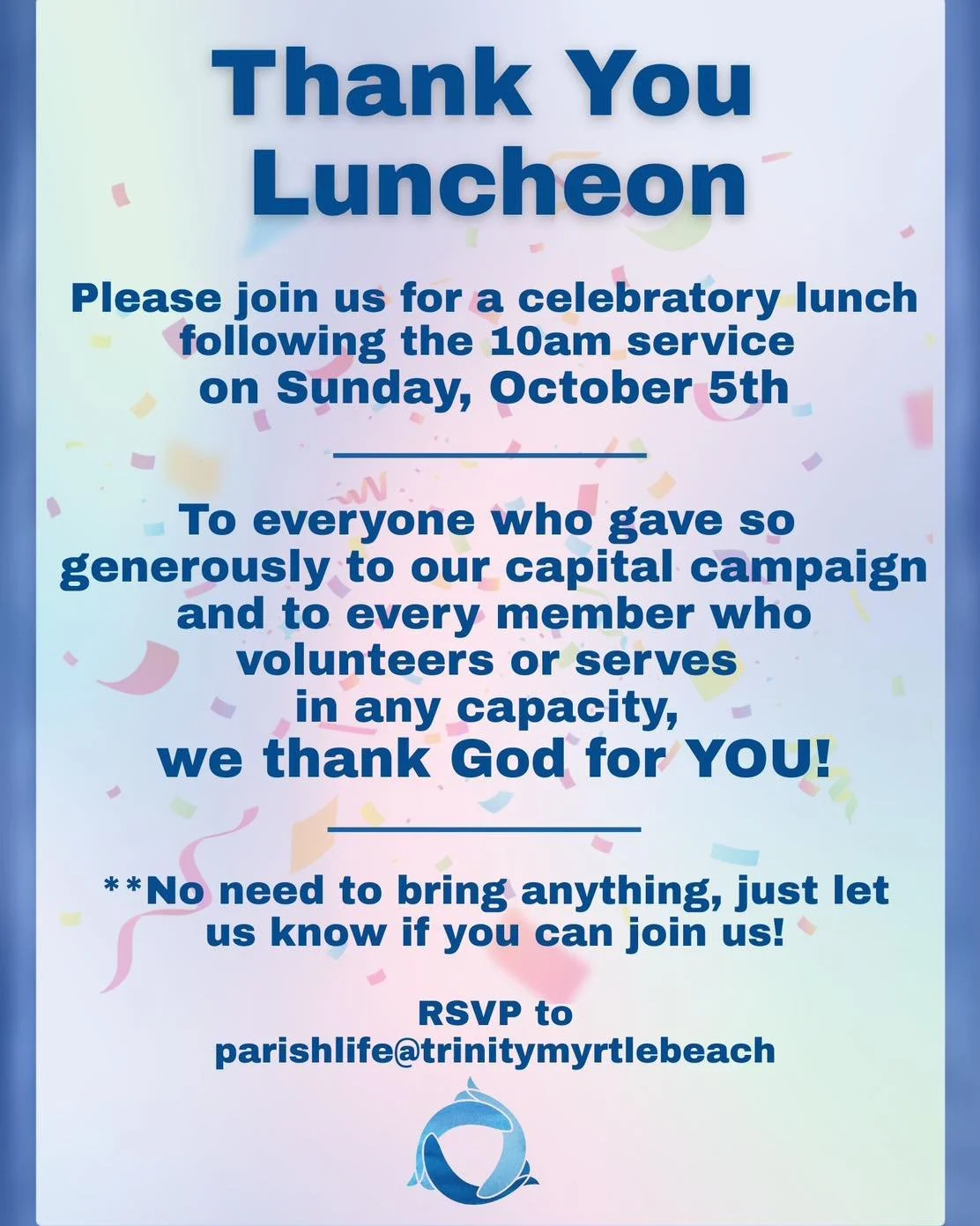 Hope you&rsquo;ll join us on Sunday!