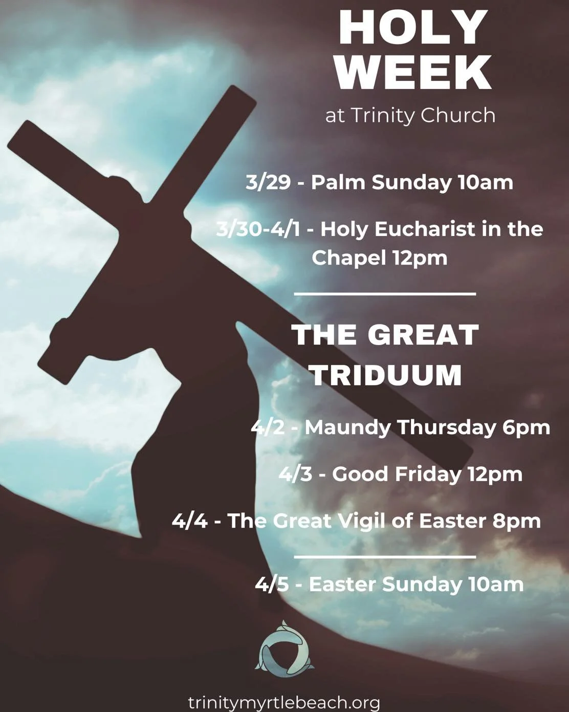Join us again as we follow our Lord through His Passion to the Resurrection!