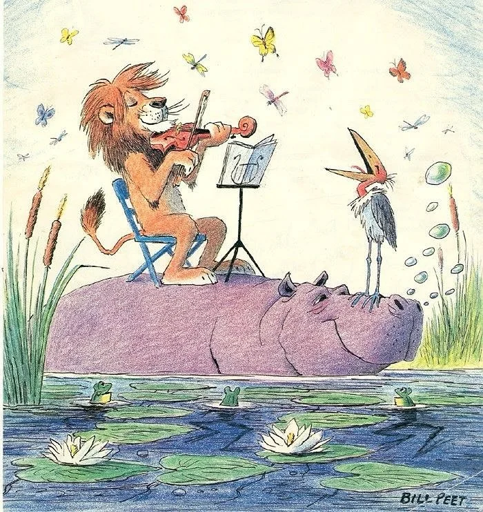 INSPIRATION POST. I’d like to start sharing illustrators and artists that have inspired and informed my style for pet portraits and other work. First up: BILL PEET! Can’t get enough of Bill. I read his beautiful autobiography in elementar