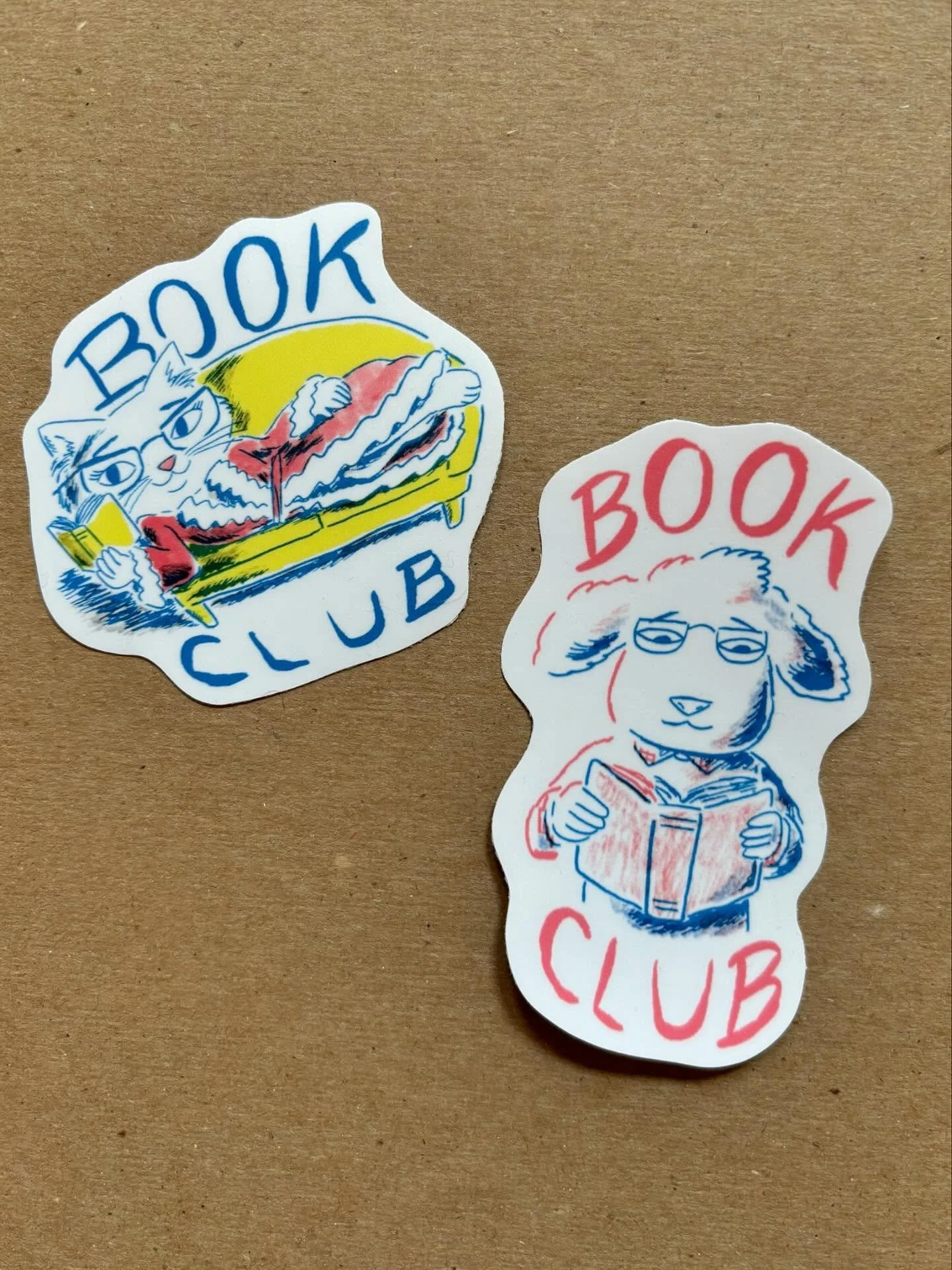 How&rsquo;s your book club goin? Did you do all the reading? Did you bring snacks? These new book club stickers now available in my shop&hellip; You may recognize the reading pooch from my recent Library-themed riso poster.

I&rsquo;ve only been in a