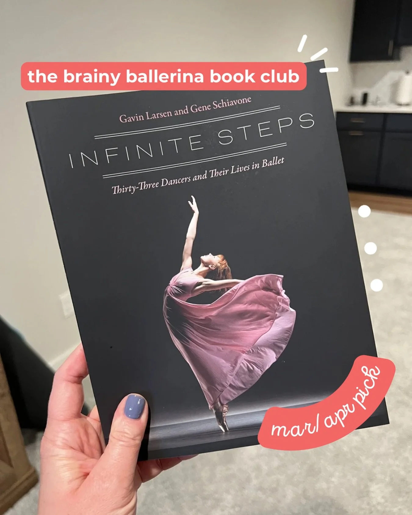 📚MARCH/APRIL BOOK CLUB PICK: Infinite Steps: Thirty-Three Dancers and Their Lives in Ballet by Gavin Larsen and Gene Schiavone.

This book is as beautiful as it is captivating. The pairing of photography by longtime ABT staff photographer Gene Schia