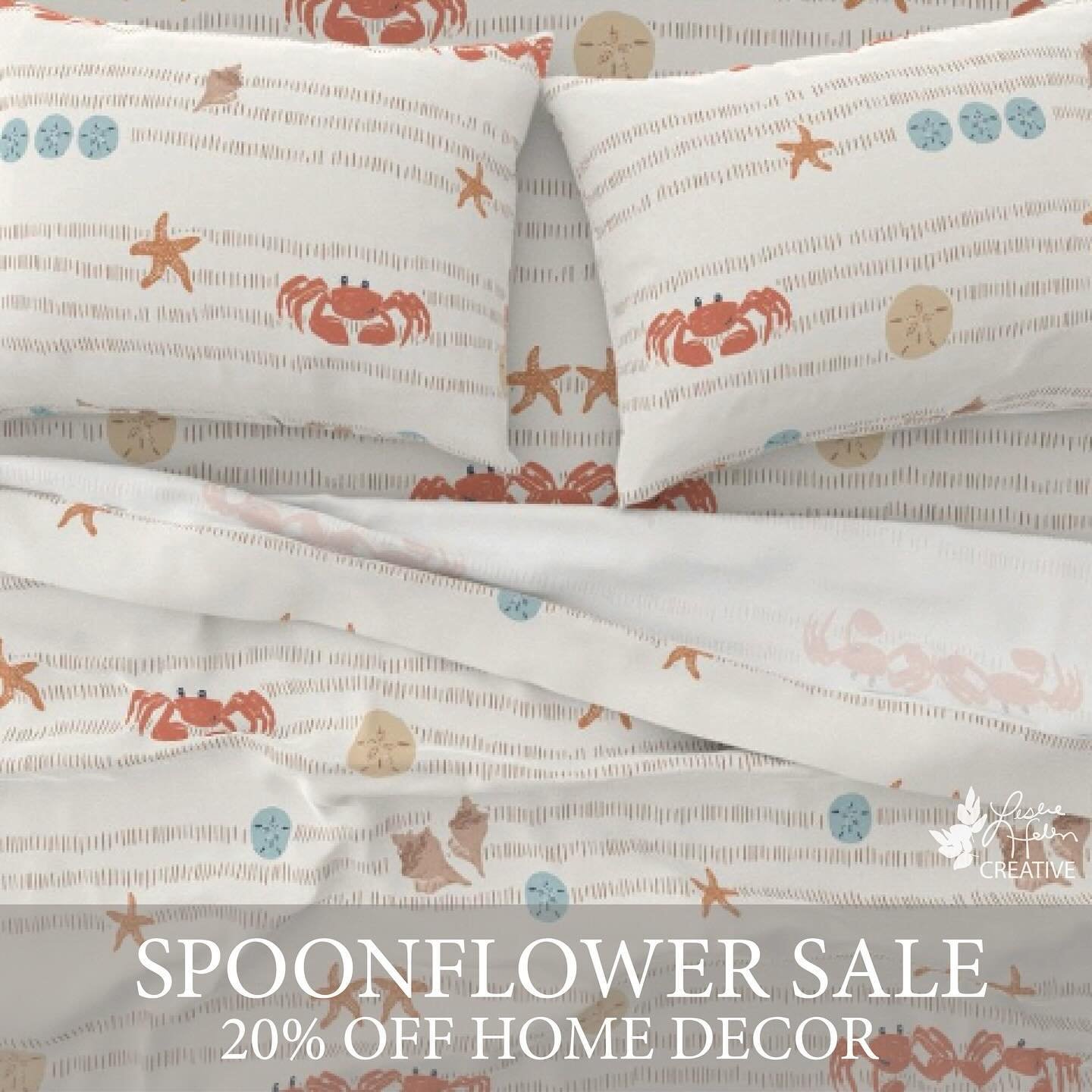 ✨In need of some unique decor? bedding? pillows?Spoonflower has 20% off home decor through the end of tonight (4/18/24). ✨.
.
.
#spoonflowerhome #spoonflowermakers #spoonflowerdesigner #spoonflower #crustacean #crustaceancore #beachdesign #beachinter