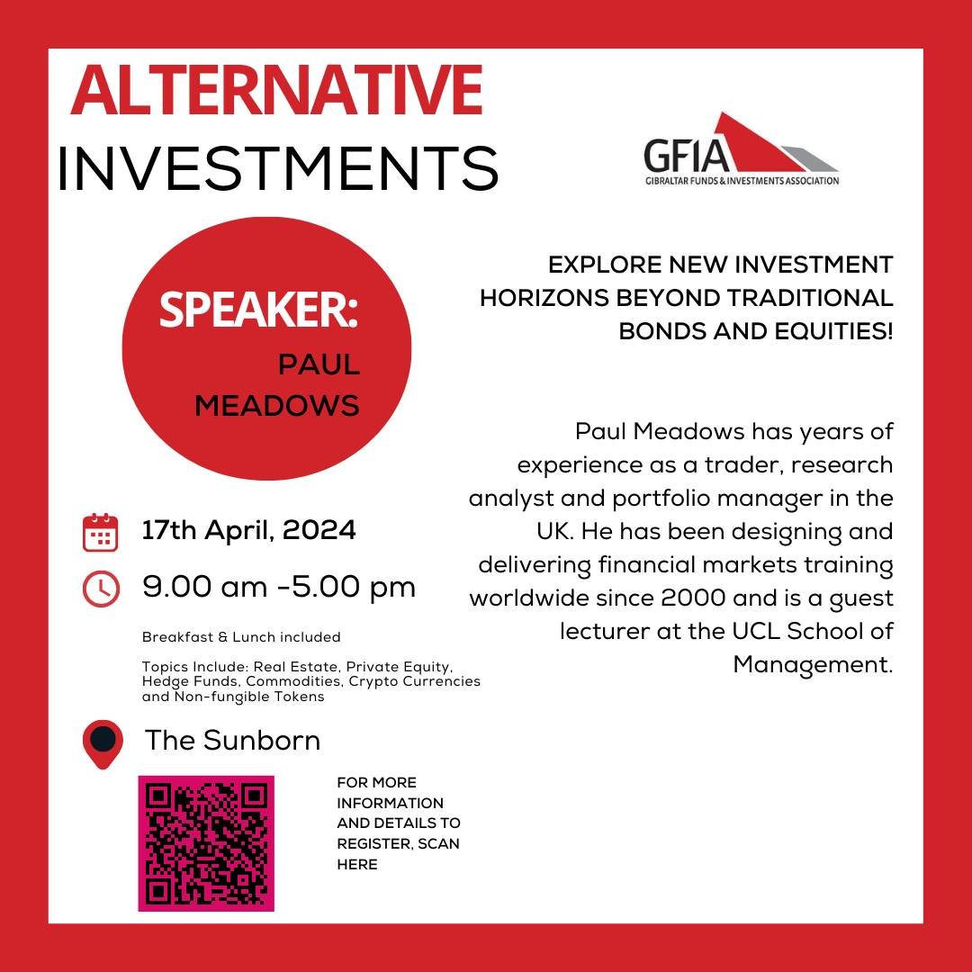 Still time to sign up !!!

Register here : https://docs.google.com/forms/d/e/1FAIpQLSeNbbd8cAgDWrOuJRqLLXgMV-rKFp9DbxGtfrvUIeRuglhYUA/viewform

Alternative Investments Masterclass with Paul Meadows Member of CFA Institute

Event Details:
Date: April 