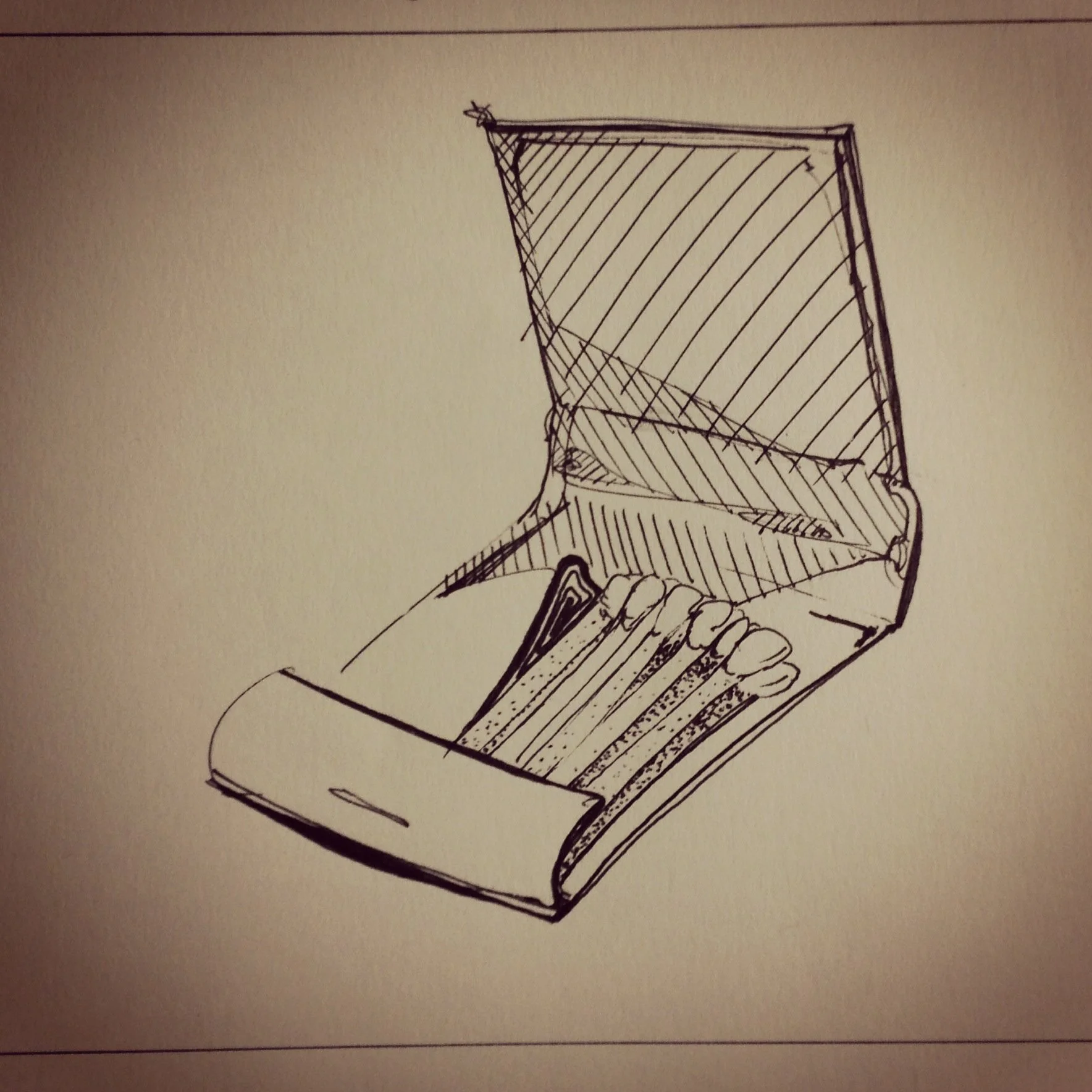 matches // pen & ink