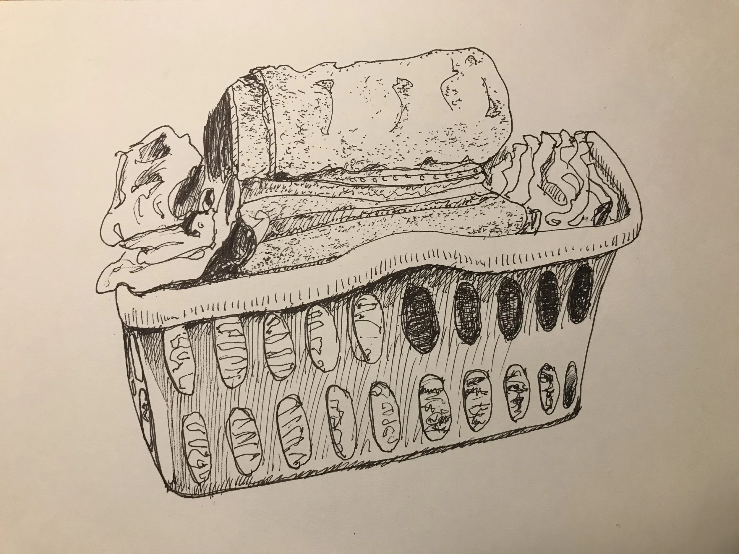 laundry // pen & ink