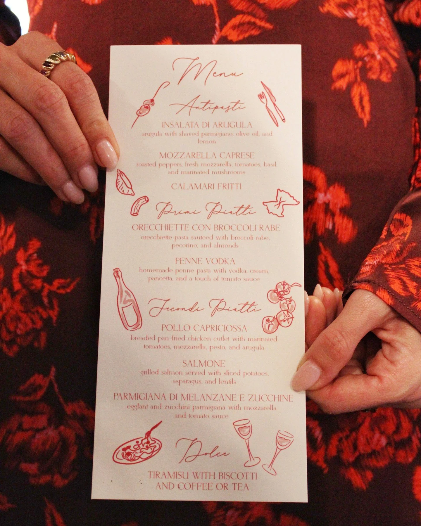 bridal shower menu | that&rsquo;s amore