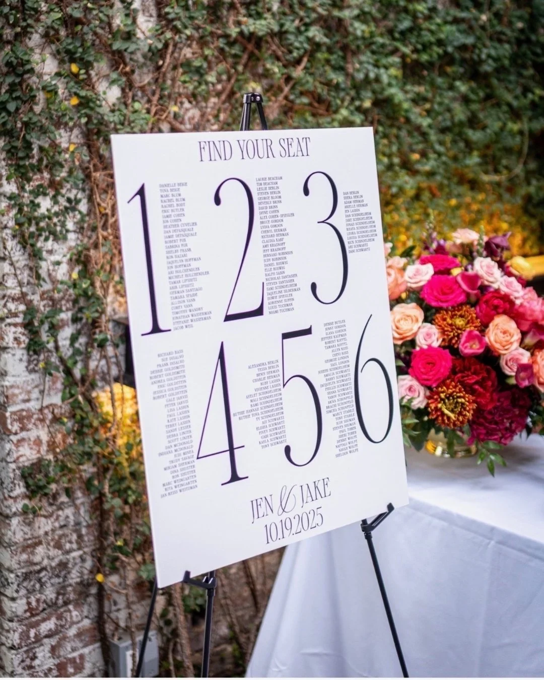 proof that your wedding&rsquo;s seating chart can be modern and minimal without being boring