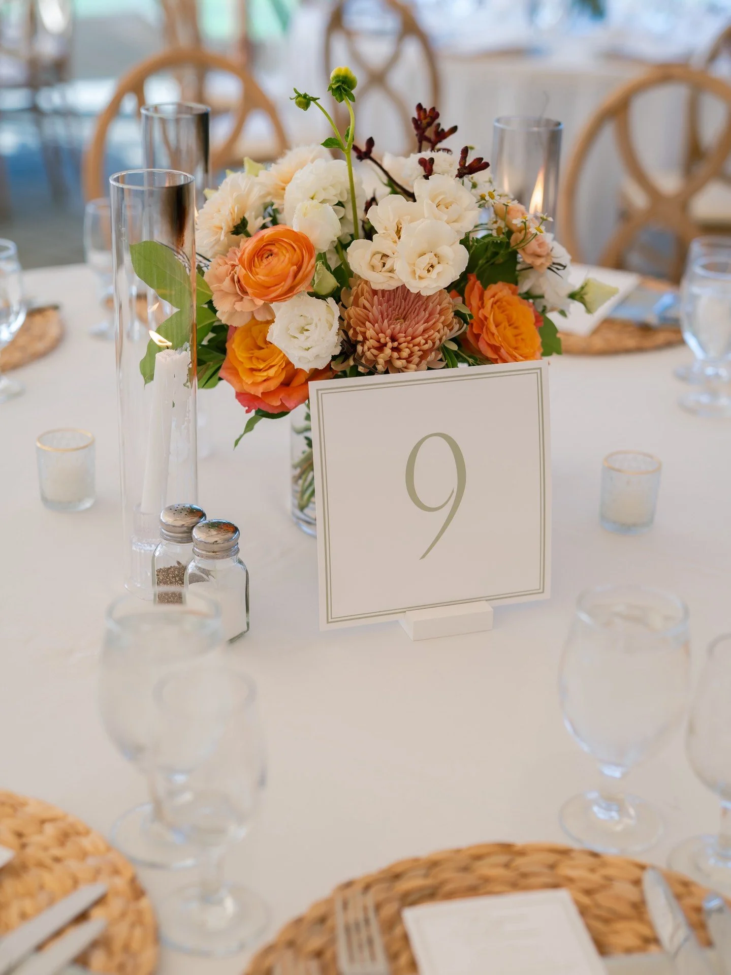 a classic table number for a classy wedding