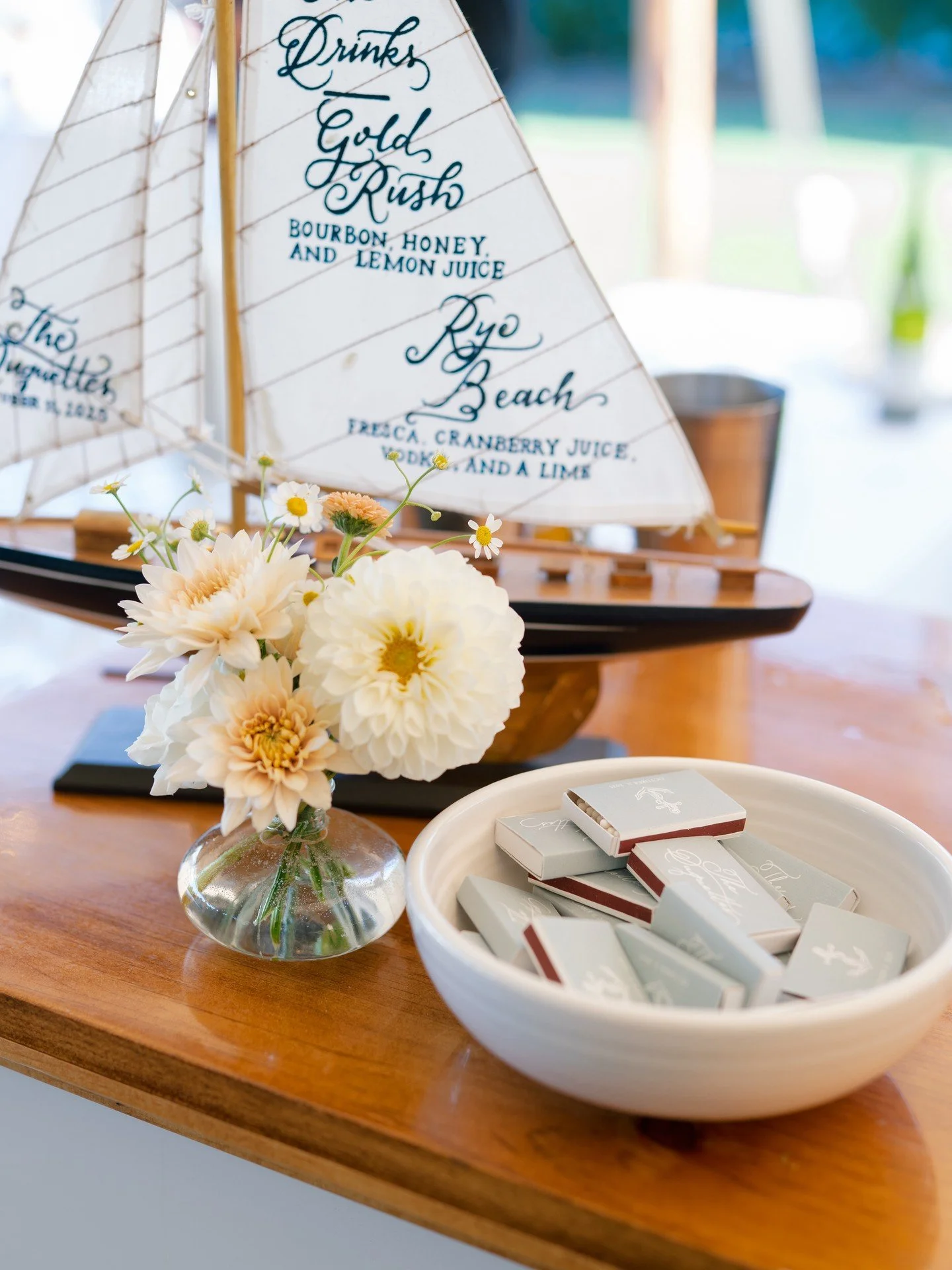 matchbooks and bar menu for anna &amp; culver