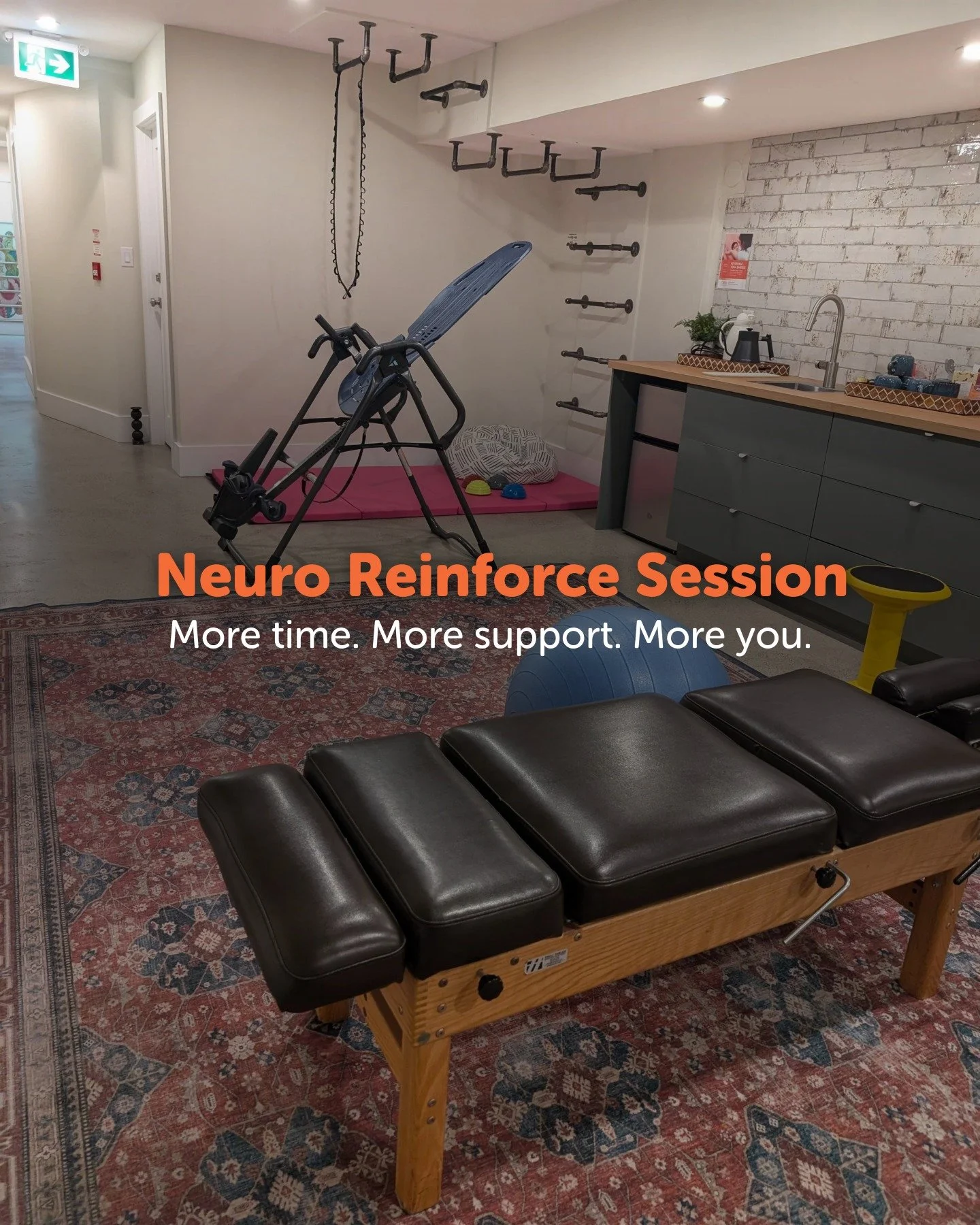 Where chiropractic care meets active movement. 🧡

Our NEW Neuro Reinforce Session blends chiropractic care with purposeful movement to help you build confidence and awareness in how your body moves.

This 30-minute extended visit allows your chiropr