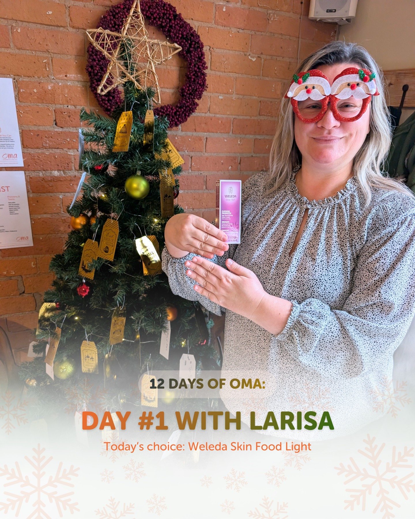 ✨ Day 1 of the 12 Days of Oma ✨

We&rsquo;re kicking things off with Larisa&rsquo;s favourite pick from the Oma Shop!

Today&rsquo;s choice: Weleda Skin Food Light 🌿💚

Larisa loves this one because it keeps her skin feeling soft during the colder m