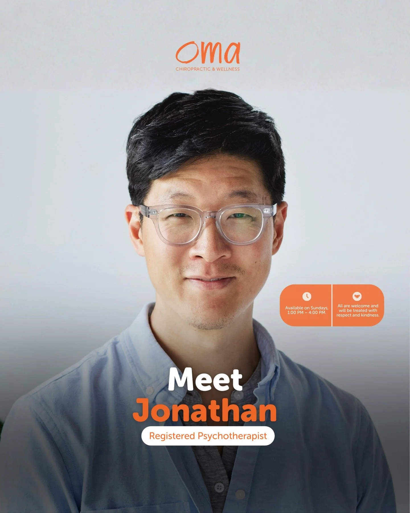 We&rsquo;re happy to welcome Jonathan to the Oma team 🧡

Jonathan is a psychotherapist offering a thoughtful, grounded approach to care, supporting individuals through life transitions, stress, and emotional challenges. He also has a keen interest i