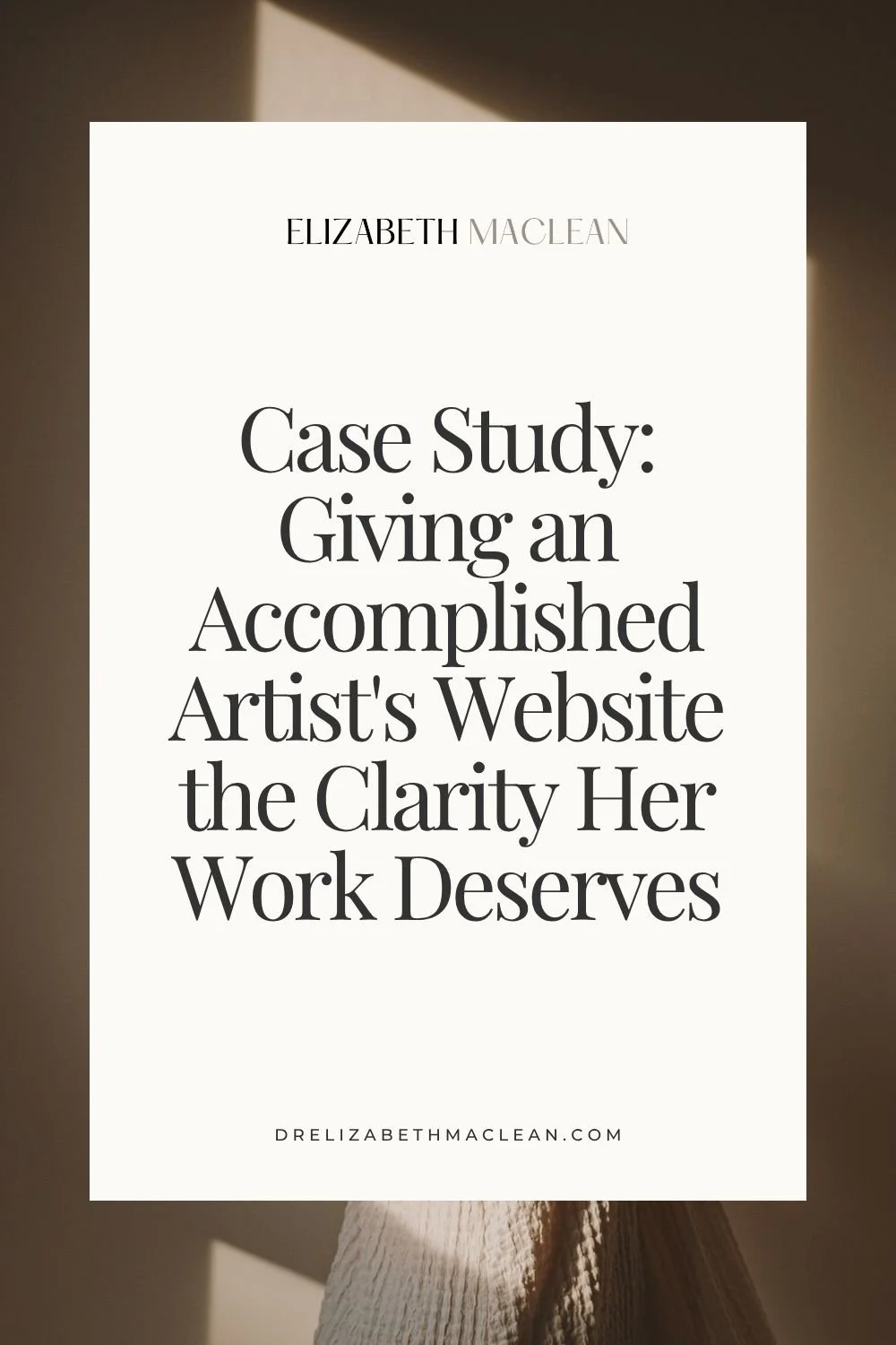 Case Study: Giving an Accomplished Artist's Website the Clarity Her Work Deserves