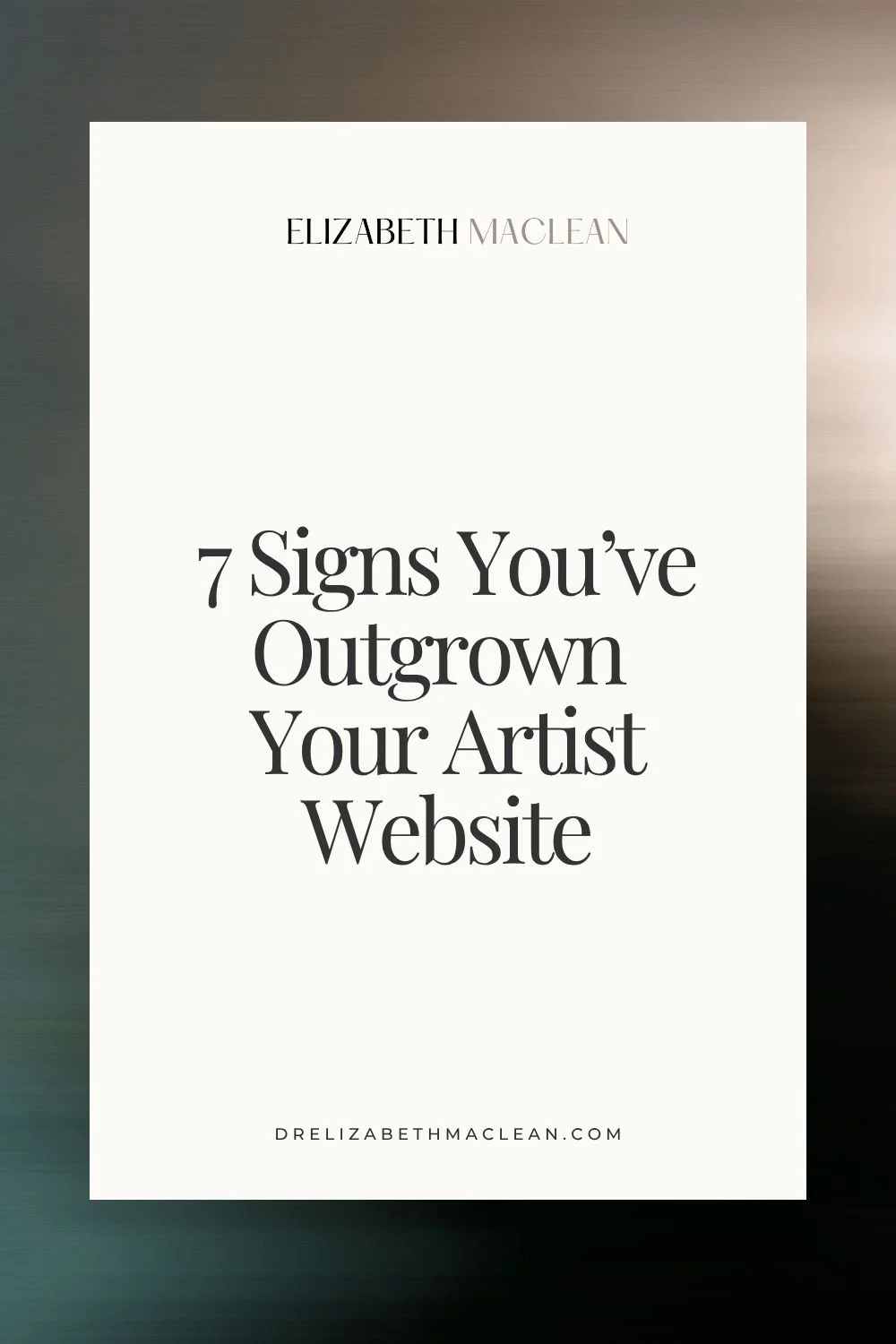7 Signs You’ve Outgrown Your Artist Website