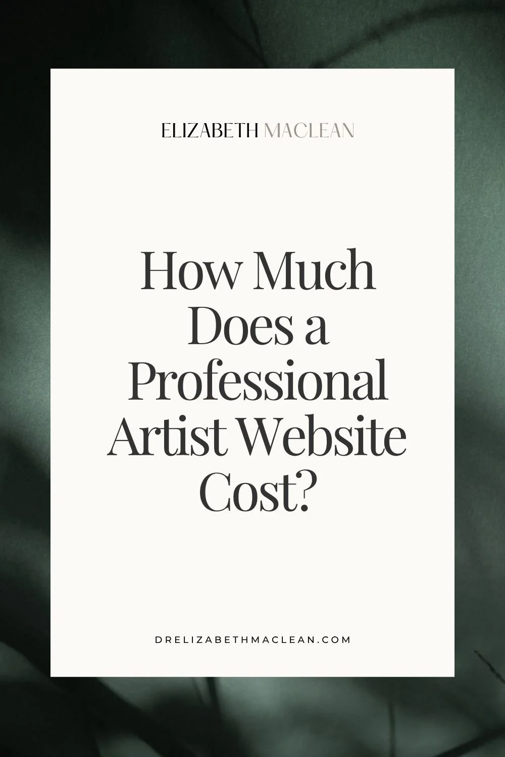 How Much Does a Professional Artist Website Cost?