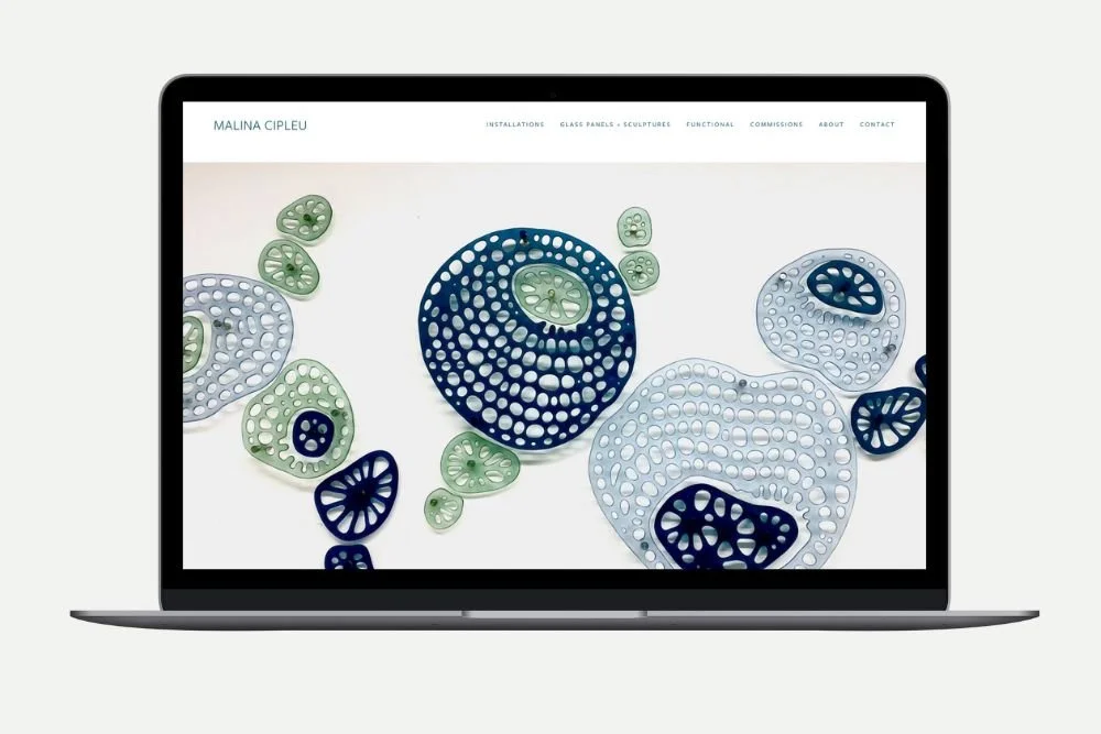 Custom Site for Glass Artist