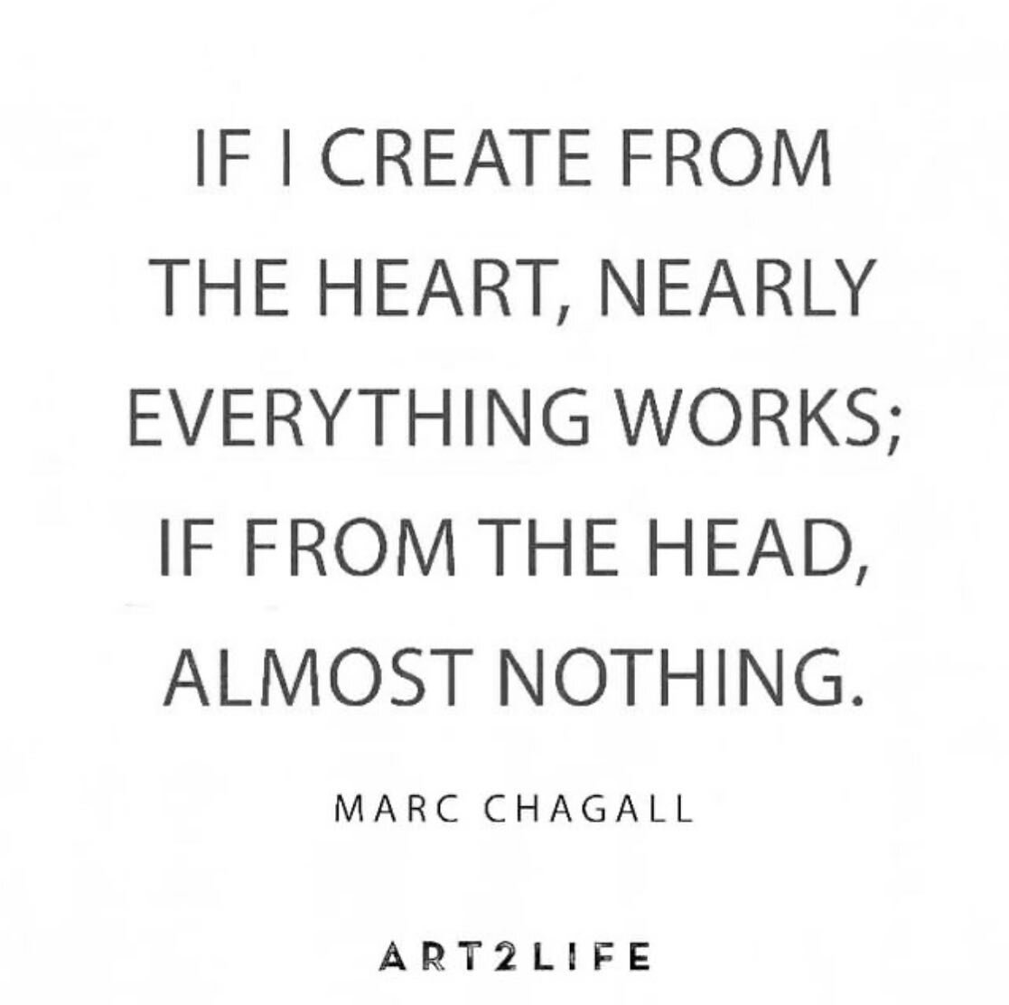 Thank you @art2life_world for this quote by #marcchagall !! And this could not be more true!! This time of rebuilding my heart is all getting it ready to flow out of me!! I&rsquo;m so anxious to paint again!! Small journal work and wall painting can 