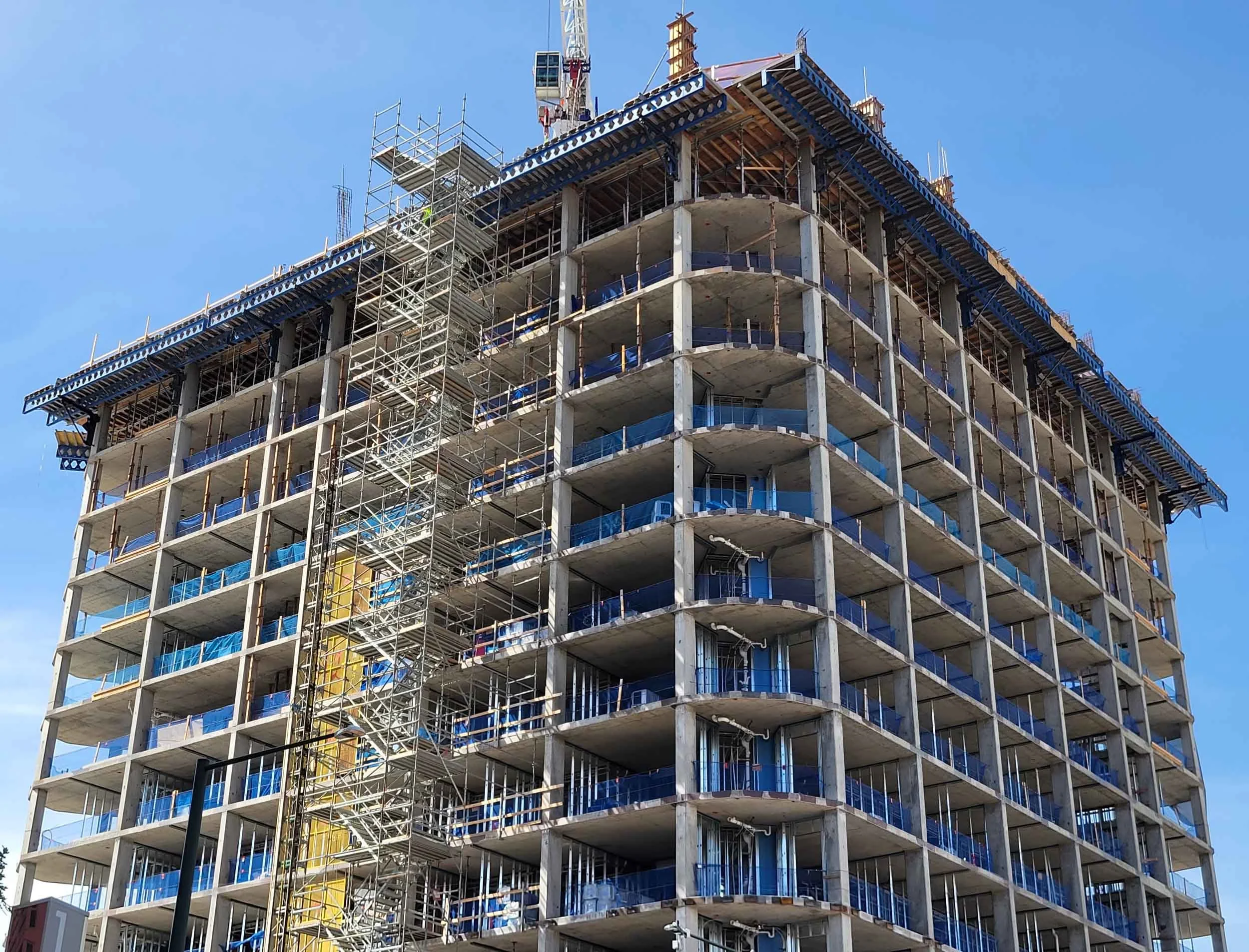 New reinforced concrete building under construction