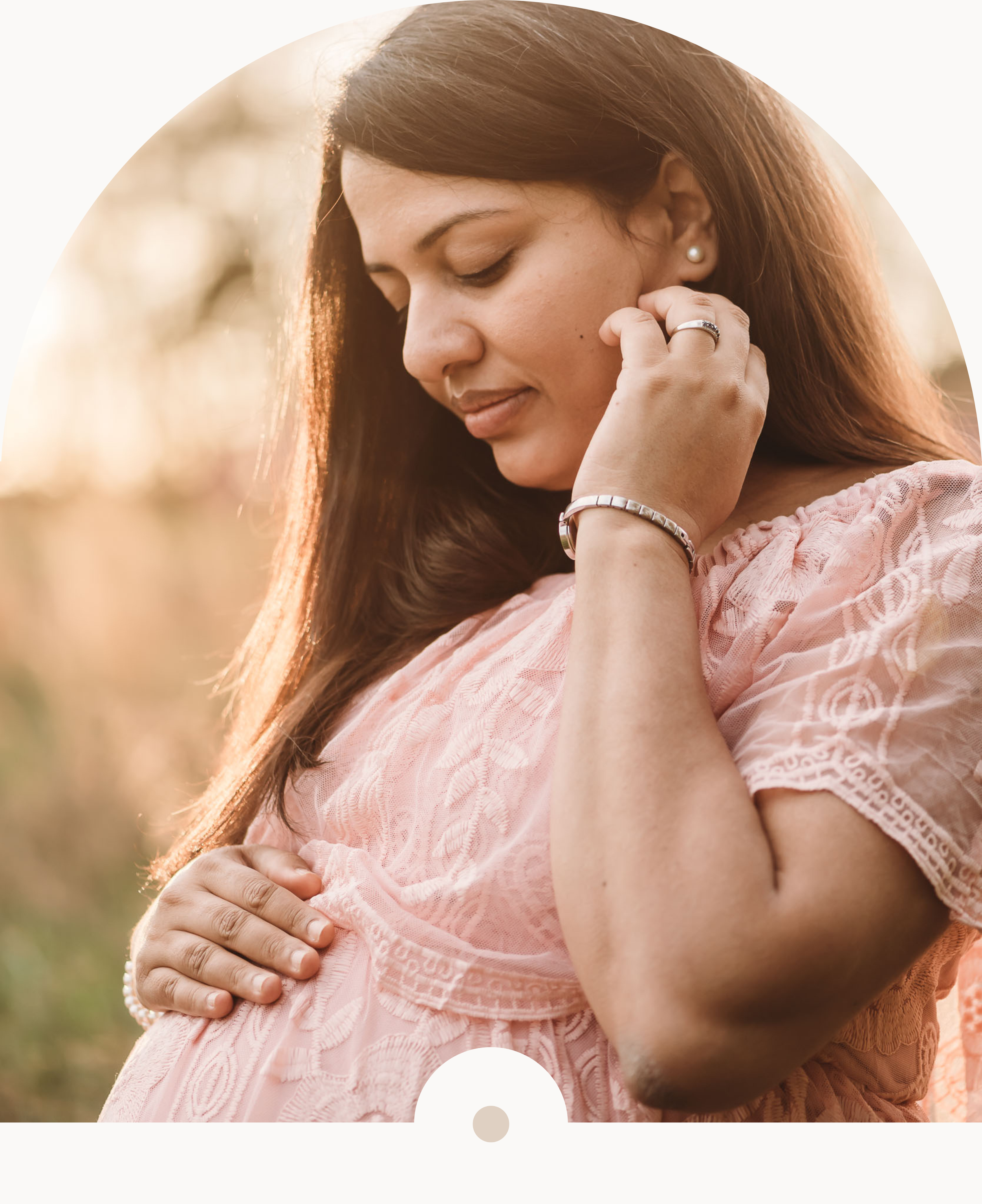 outdoor maternity photo session at sunset charlotte north carolina