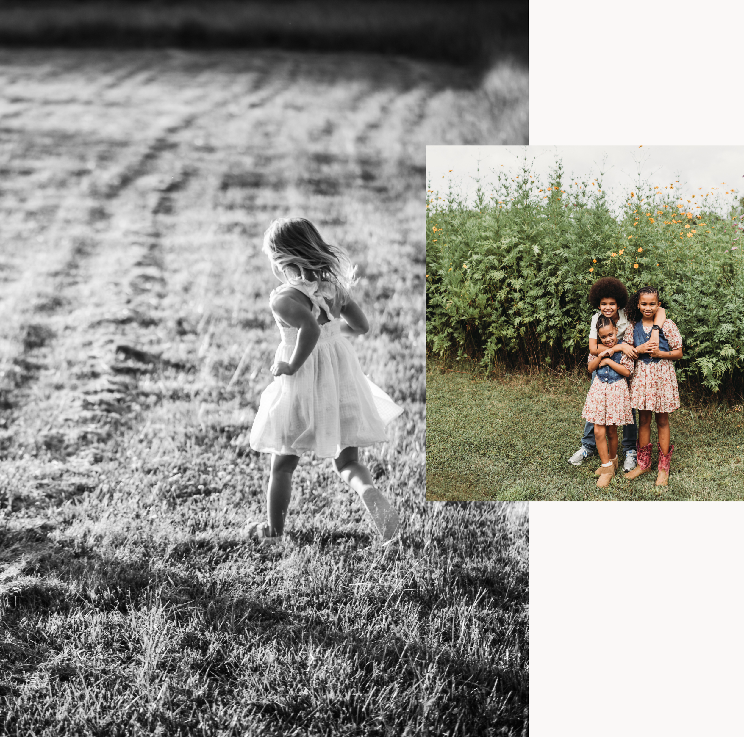 kids playing outdoors photo session charlotte nc