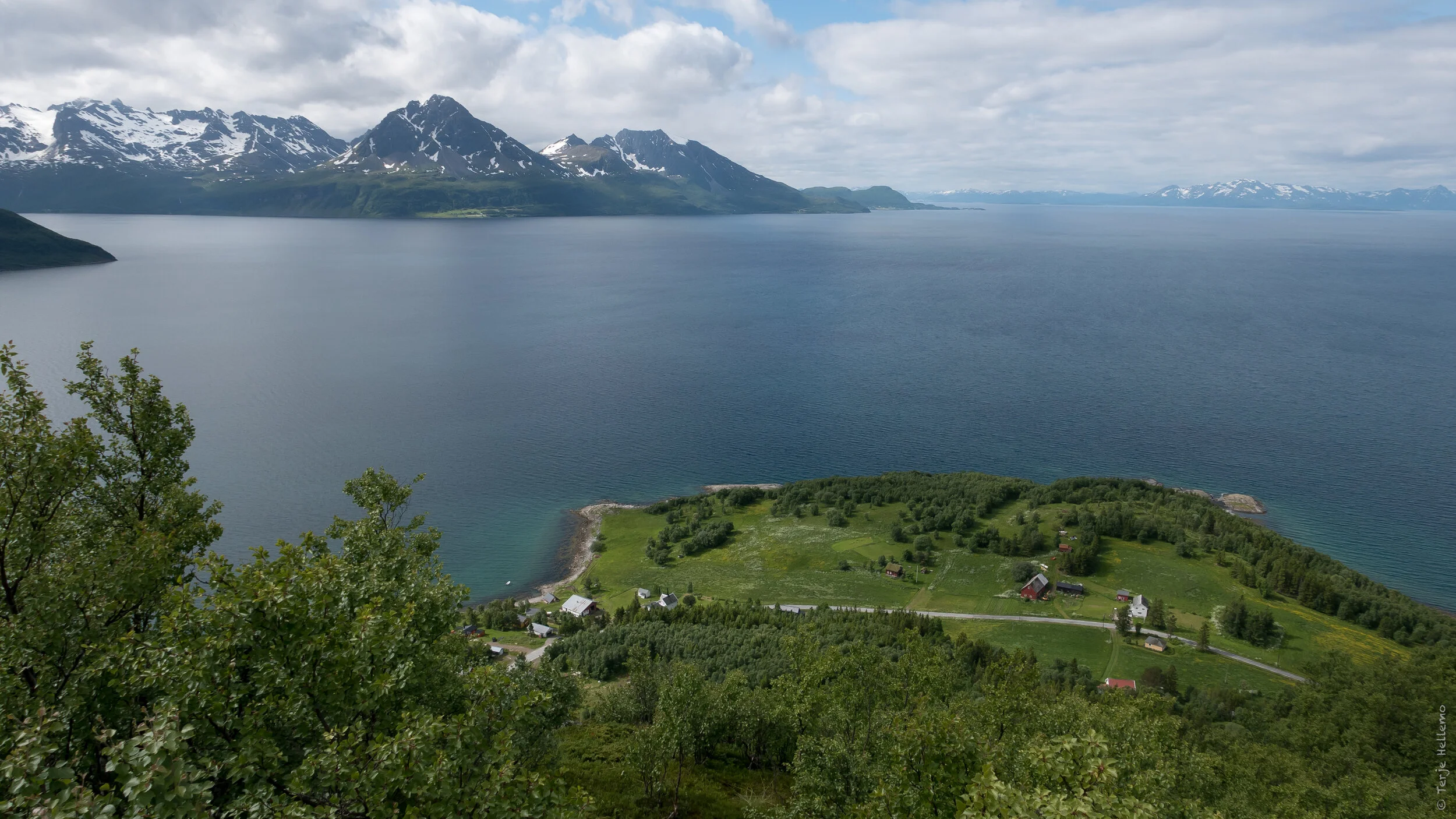 Fin utsikt fra Åsen (Kastnesåsen). Andørja og Hinnøya.