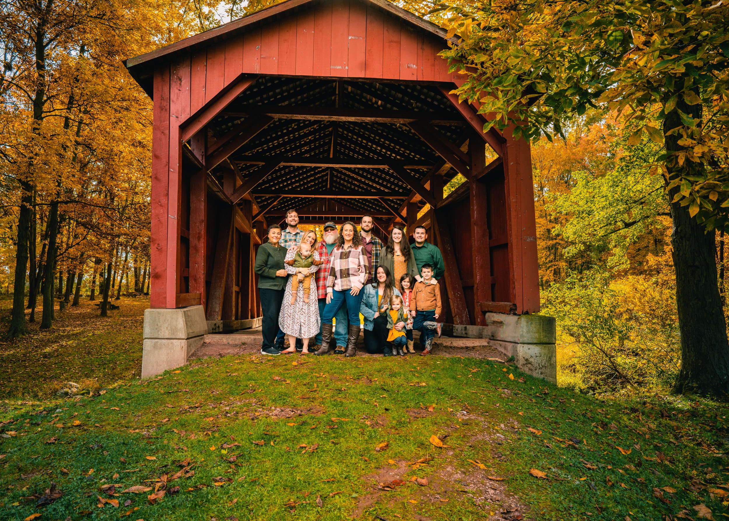 Grasley Family Photography shot at Fowlersville covered bridge at Briar Creek Lake in Berwick, Pennsylvania by Paulette Michelle Photography