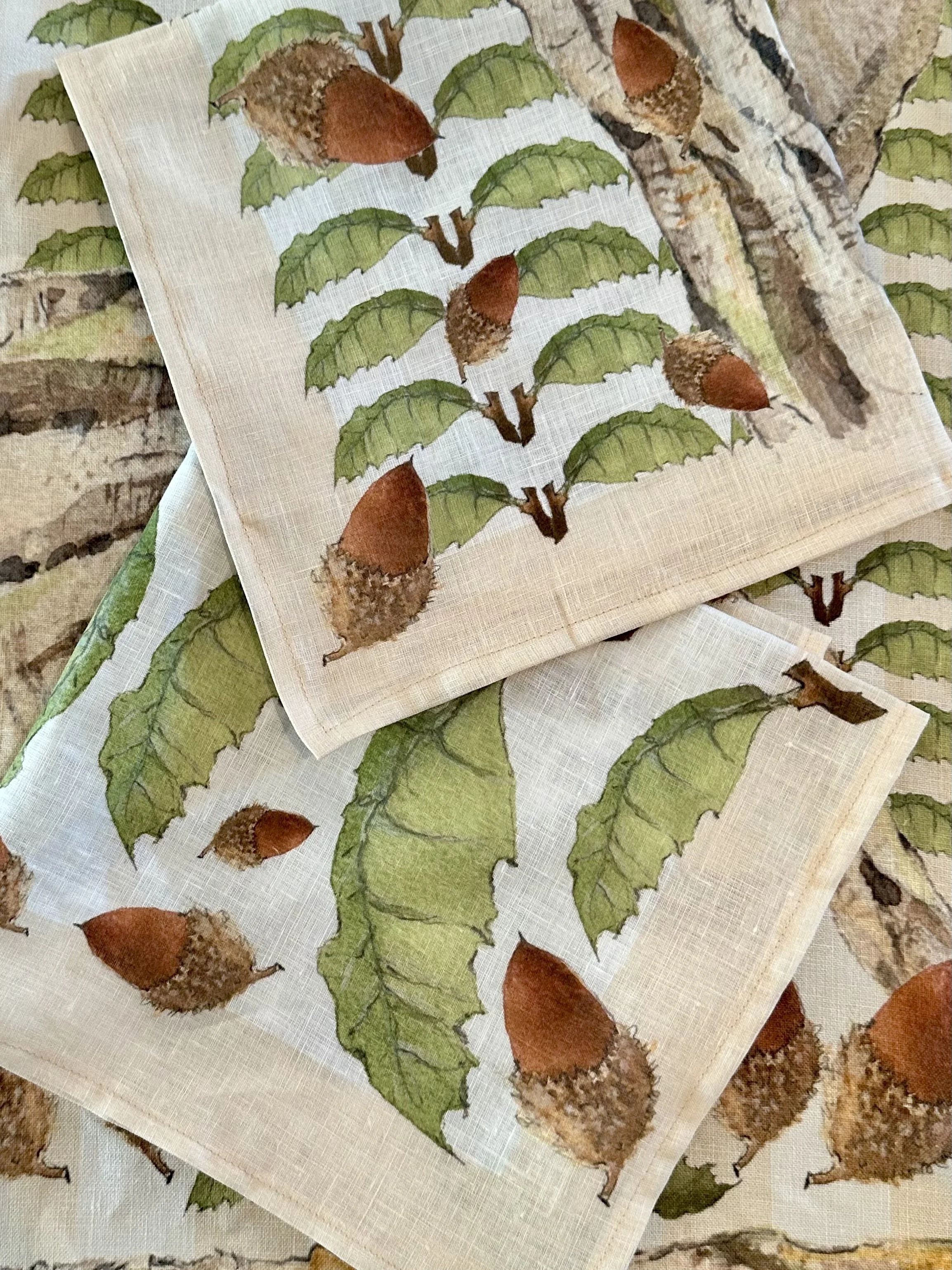 'Acorns and Oak' Napkins (set of 2)