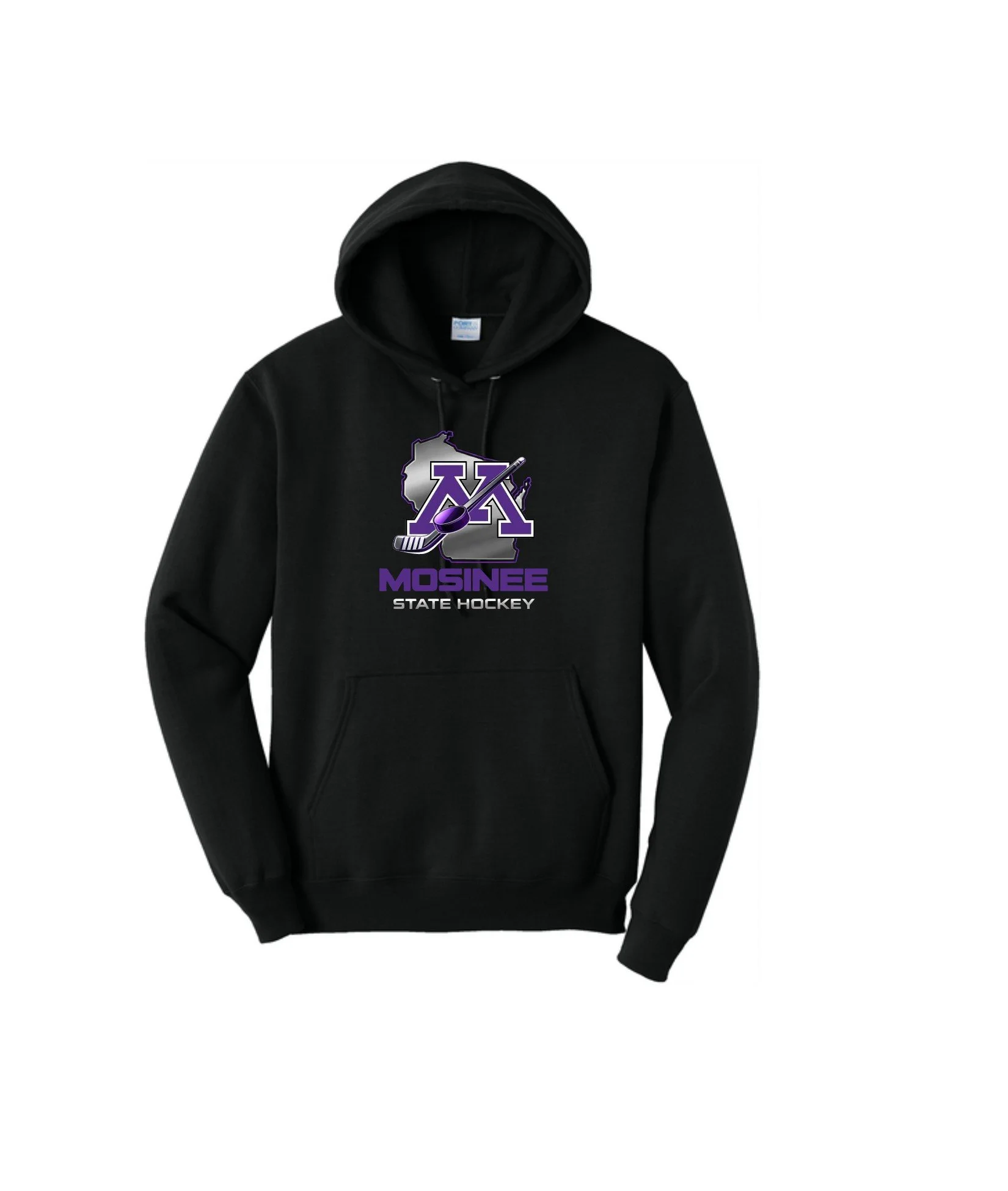 Youth State Hockey Adult Core Fleece Pullover Hooded Sweatshirt. PC78H