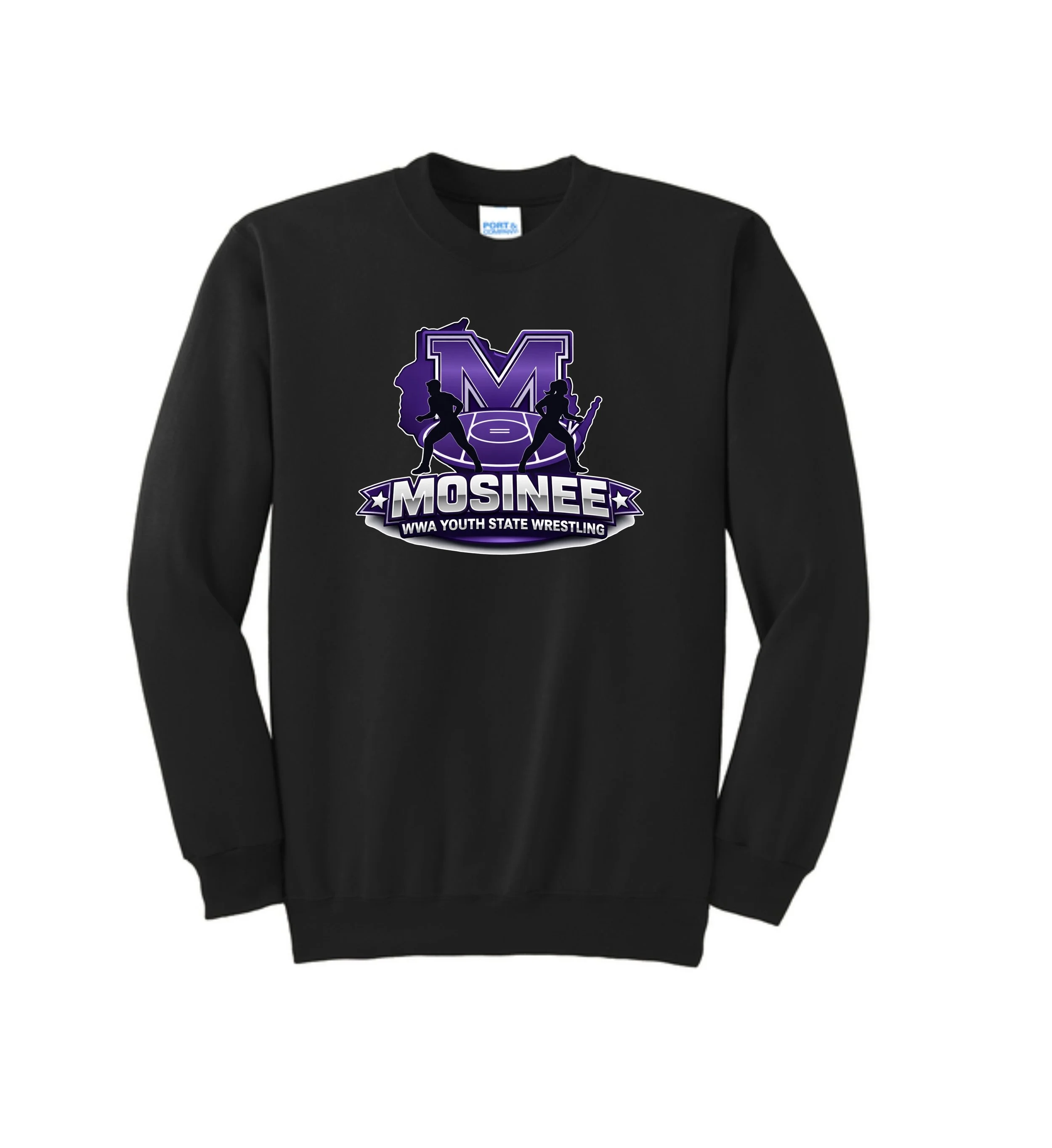 Youth State Wrestling Port & Co™ Adult Core Fleece Crewneck Sweatshirt. PC90