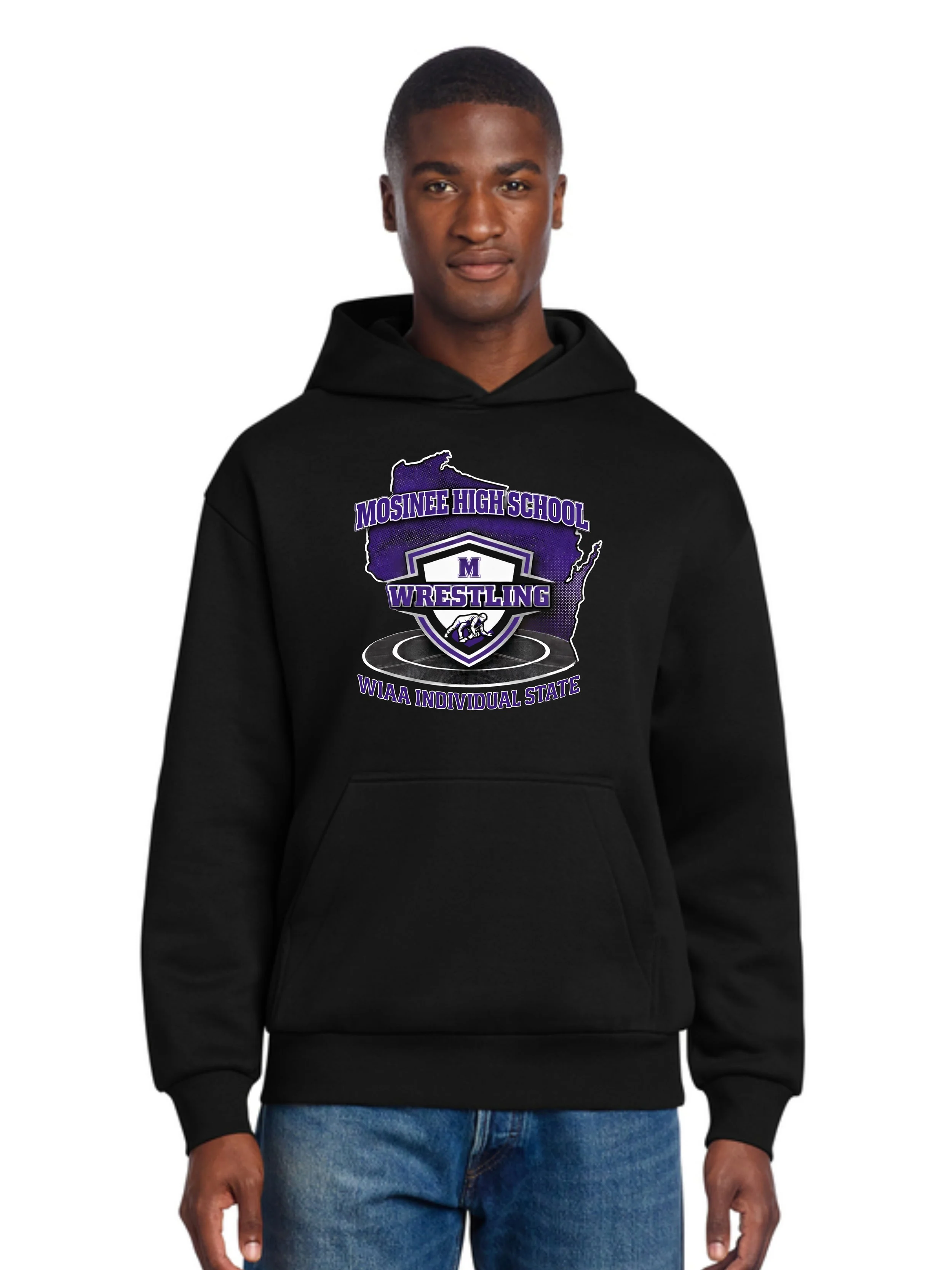 HS State Wrestling Adult District® V.I.T.™ Over Sized Heavyweight Fleece Hoodie. DT6150