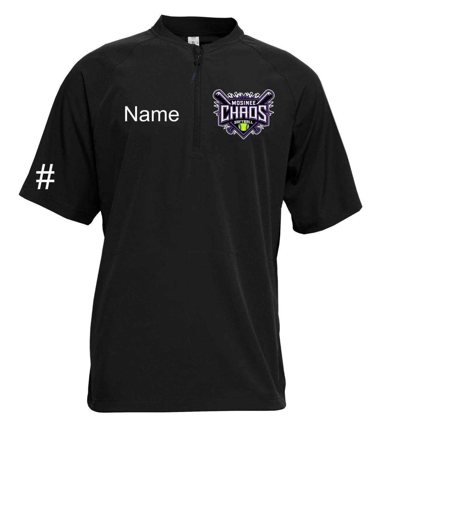 CJ136Y Chaos Softball Youth Short Sleeve Overshirt