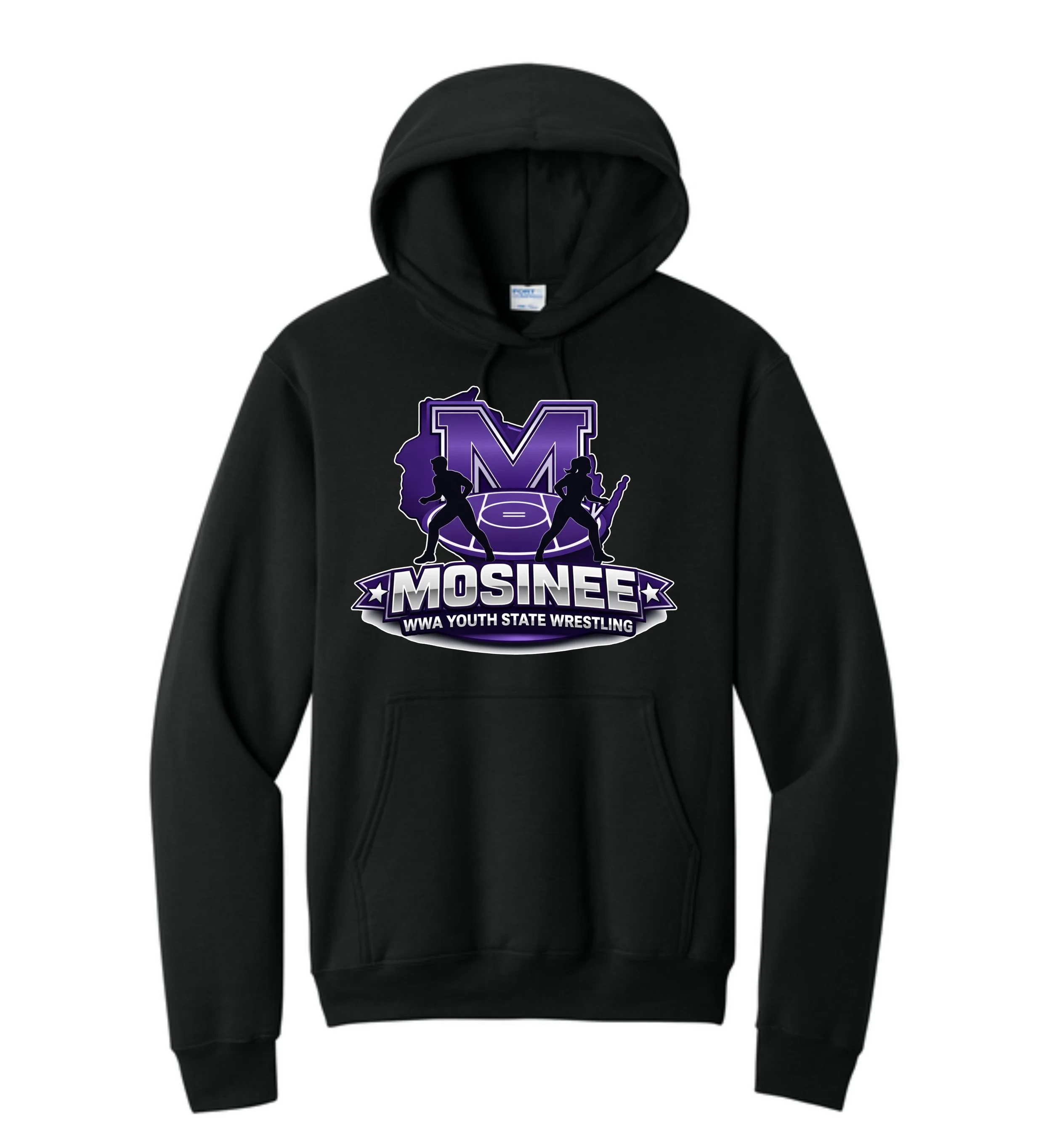 Youth State Wrestling Adult Core Fleece Pullover Hooded Sweatshirt. PC78H