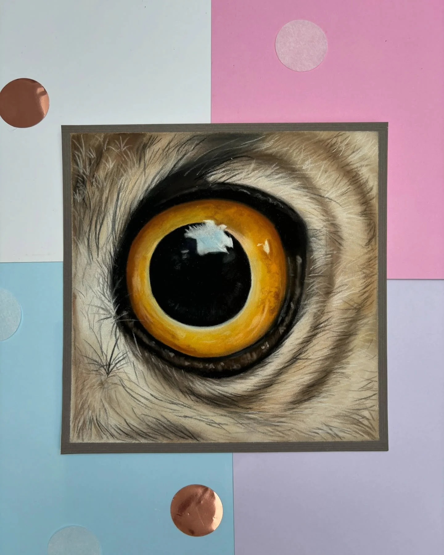 This is the finished version of my Owl Eye Study ☺️ This is from @emilymeicrossartist Patreon. I like to do different tutorials to make sure I am always learning, plus, its nice to draw and not have to &ldquo;think&rdquo; sometimes. I hope you get th