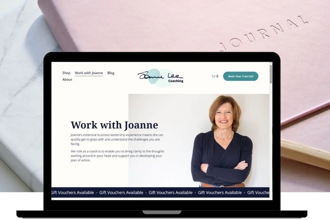 Squarespace website redesign for dublin career coach - desktop mockup - site by Ella Web Design