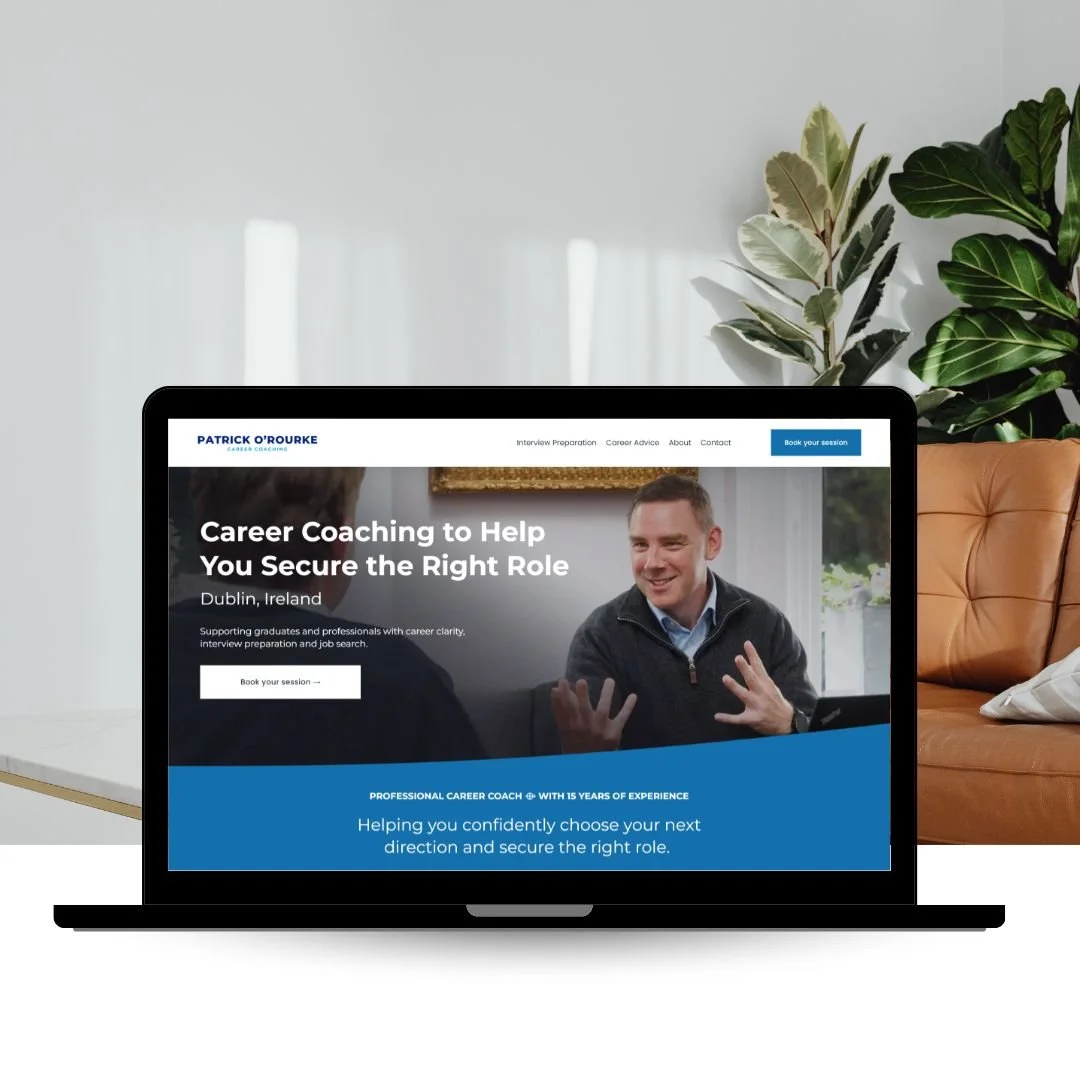 Custom website design for a new coaching practice in Dublin - Patrick O’Rourke Career Coaching