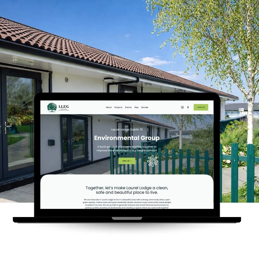Nonprofit website design on Squarespace for local environmental group in Dublin