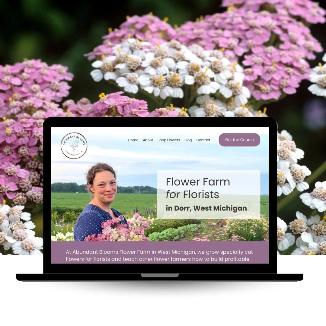 Websites for Farmers: Squarespace website redesign for a flower farmer in Michigan, USA