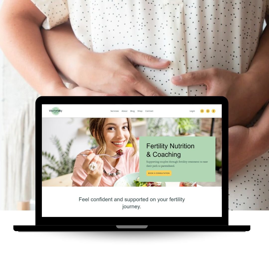 Squarespace website redesign for a fertility nutritionist in Dublin
