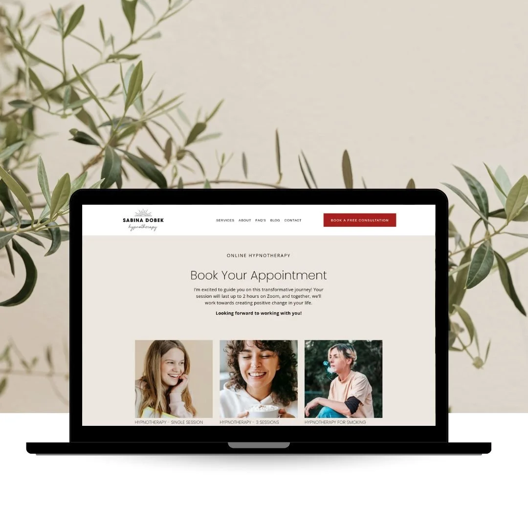 Brand and Squarespace website design for a hypnotherapist in Dublin - Sabina Dobek Hypnotherapy