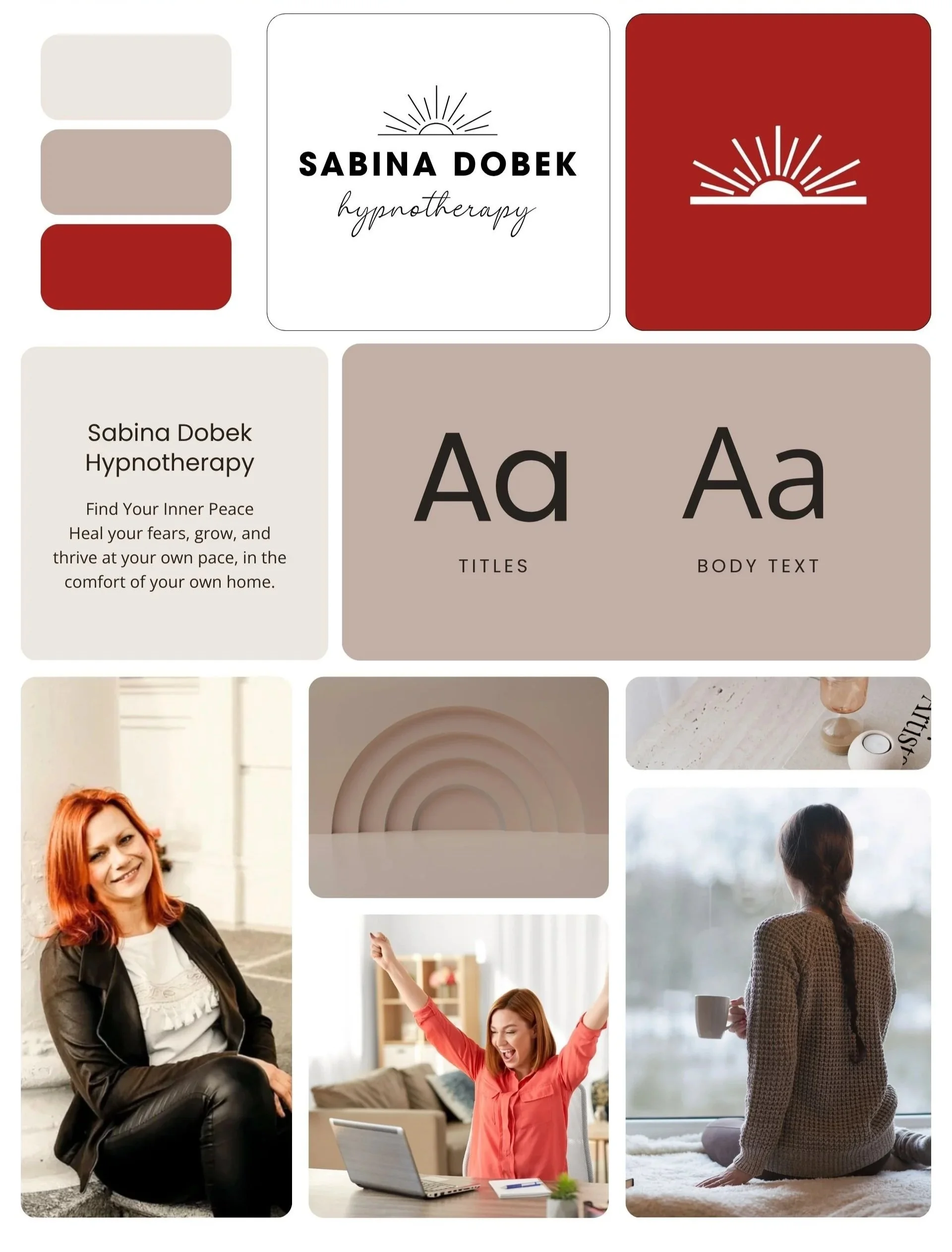 Squarespace website design for RTT therapist - branding mockup