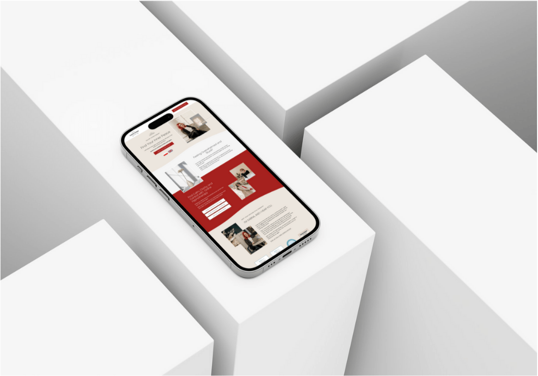 Squarespace website design for RTT therapist - mobile mockup