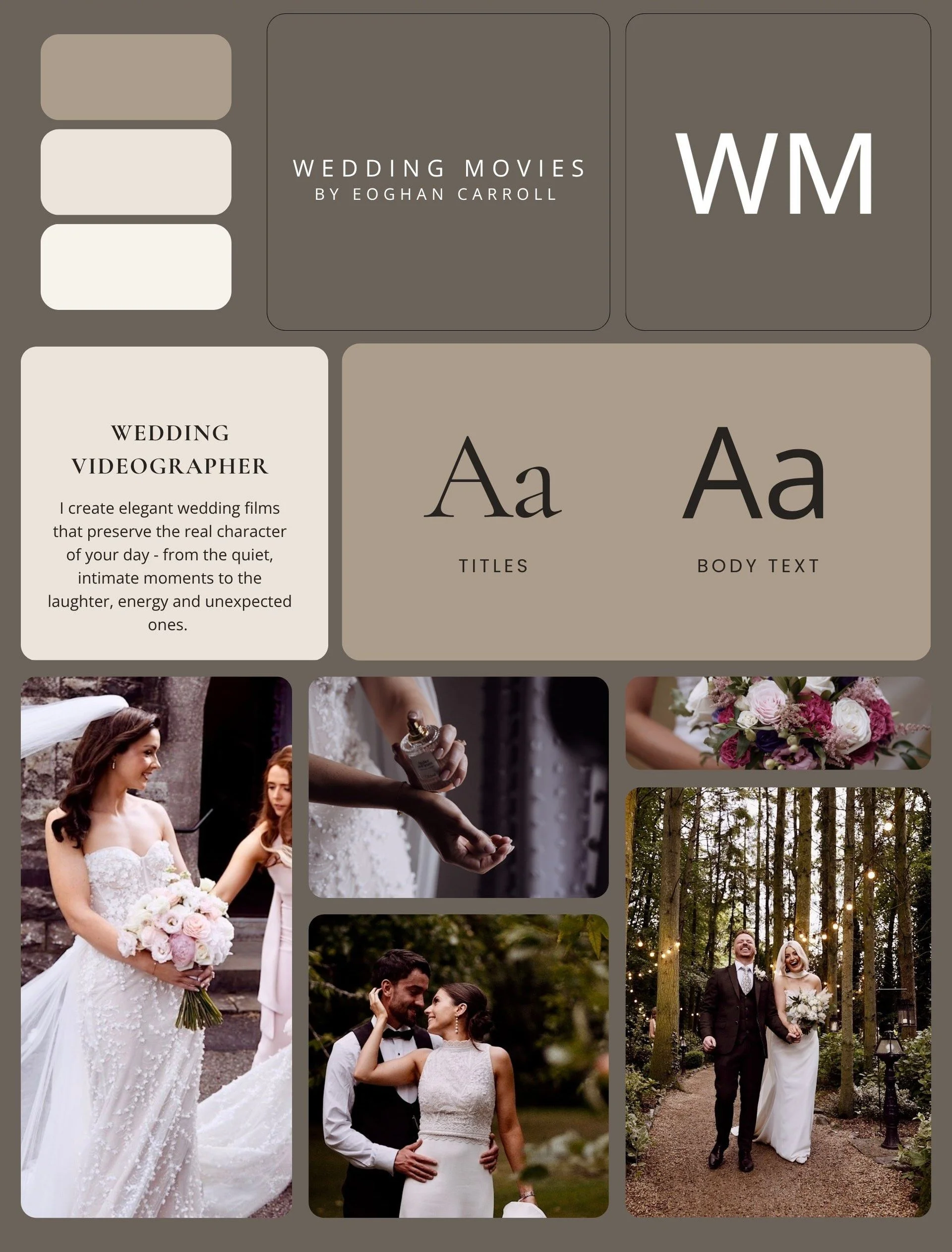 Branding Mockup for Wedding Movies - premium, elegant, timeless