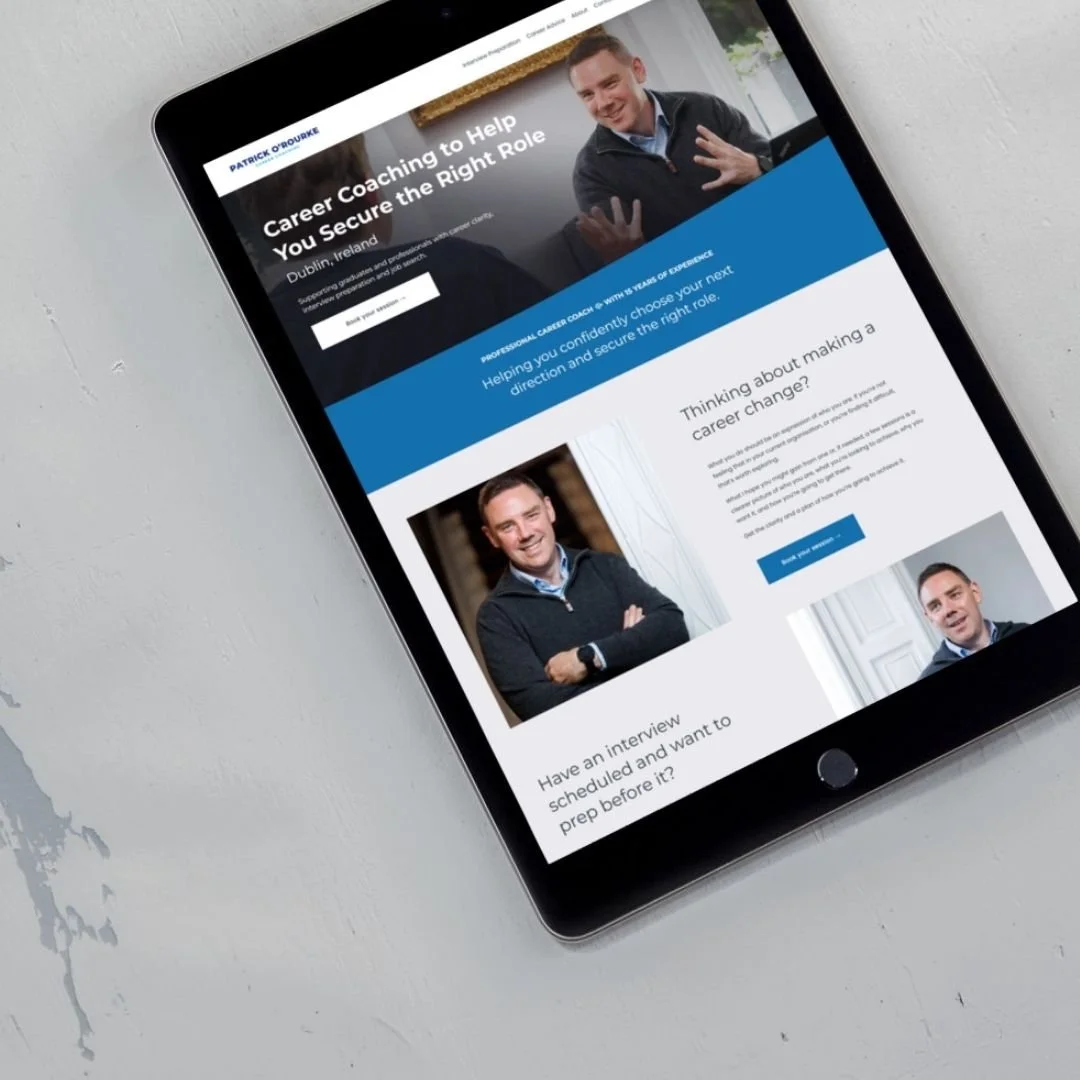 Patrick O'Rourke Coaching - Squarespace ecommerce website design